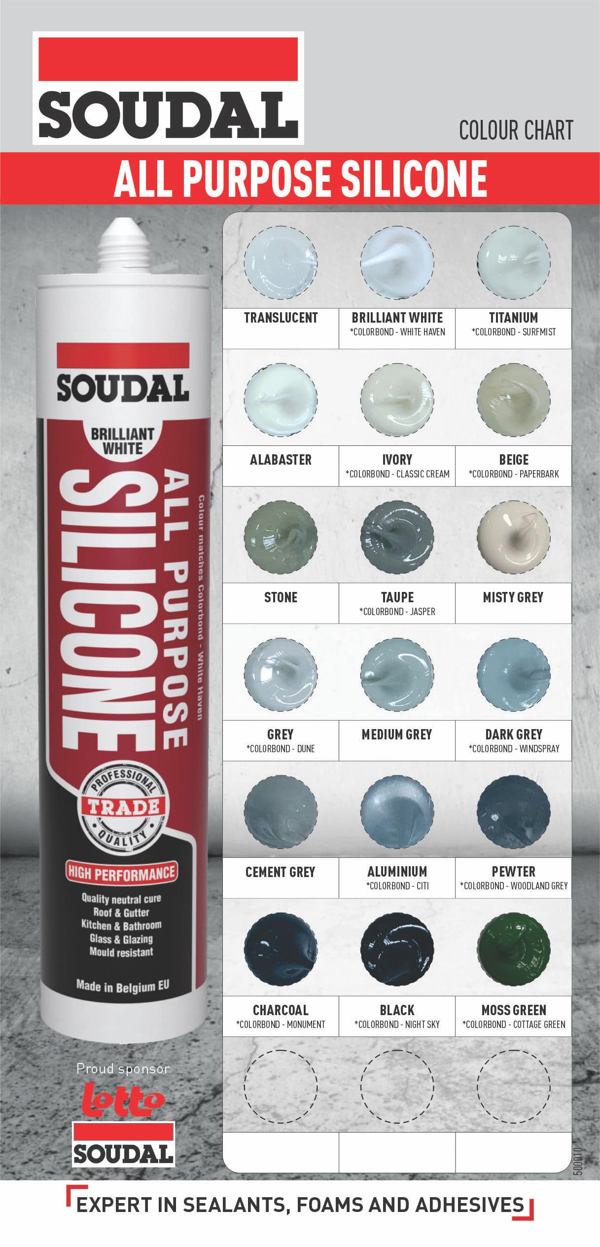 Soudal All Purpose Silicone - Multifors