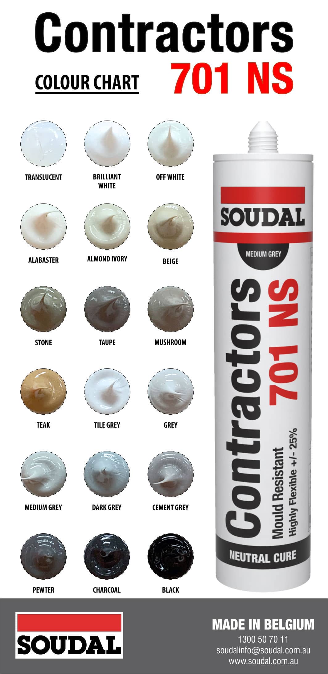 Soudal Contractors 701 NS Silicone Multifors