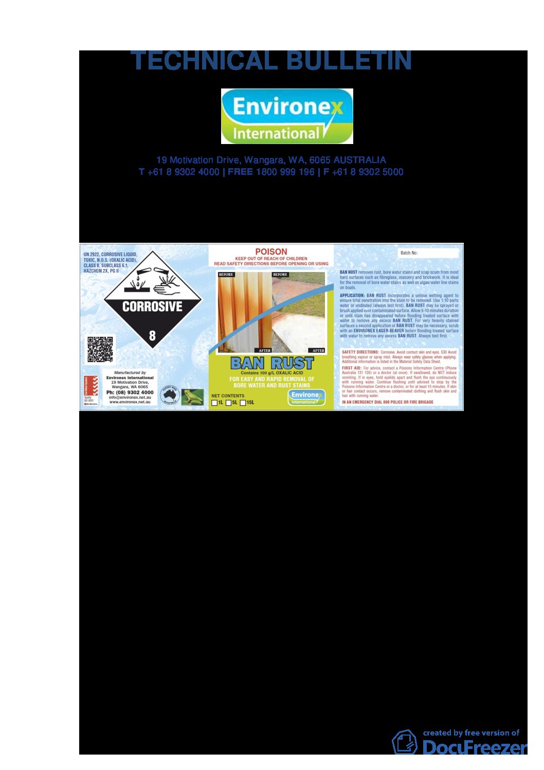 Technical Specifications