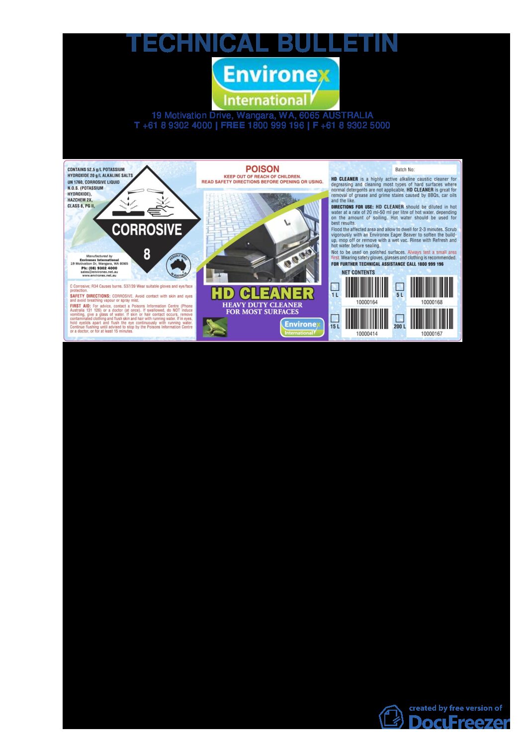 Technical Specifications