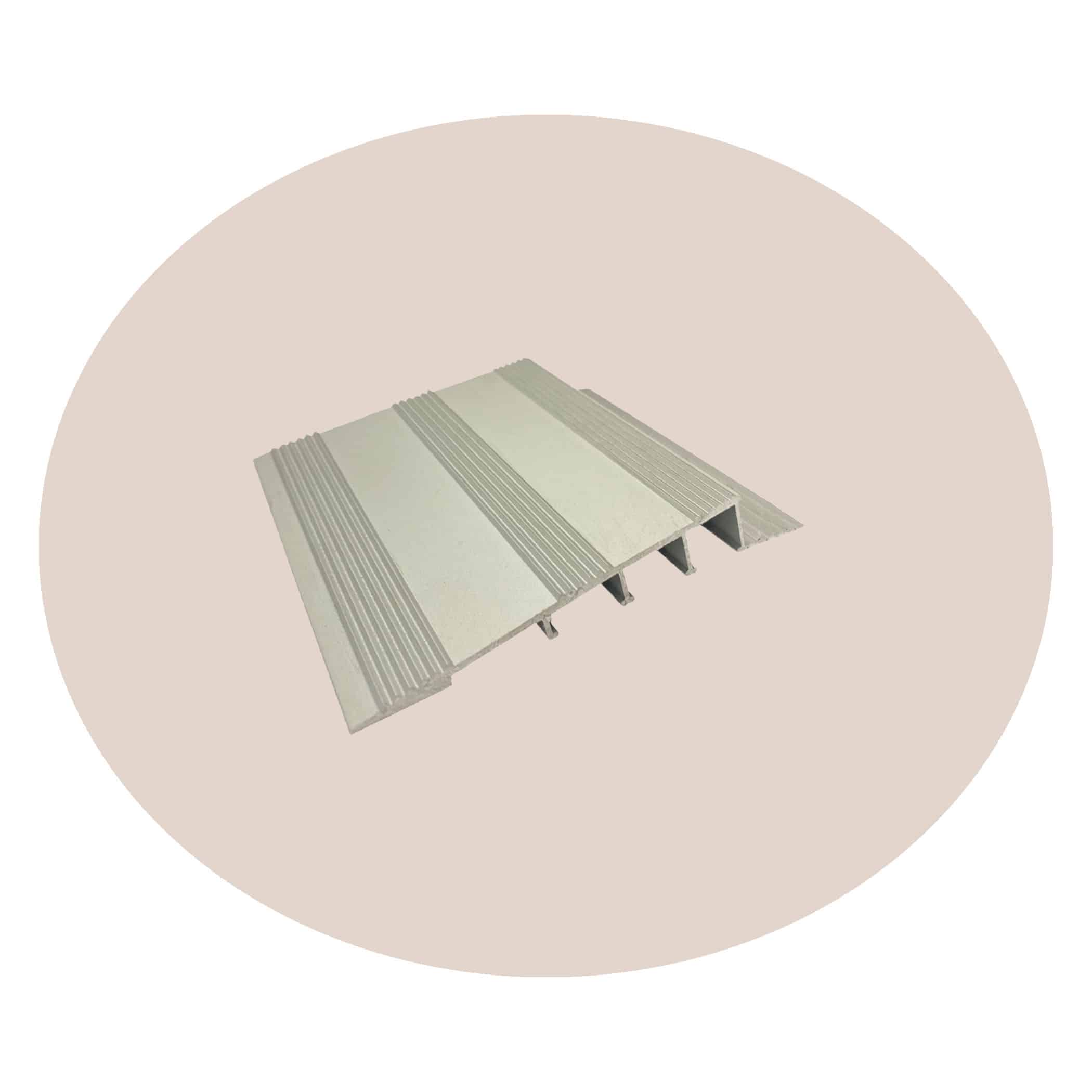 Aluminium Transition Ramp - 8 x 74mm Matt Silver Variation Image