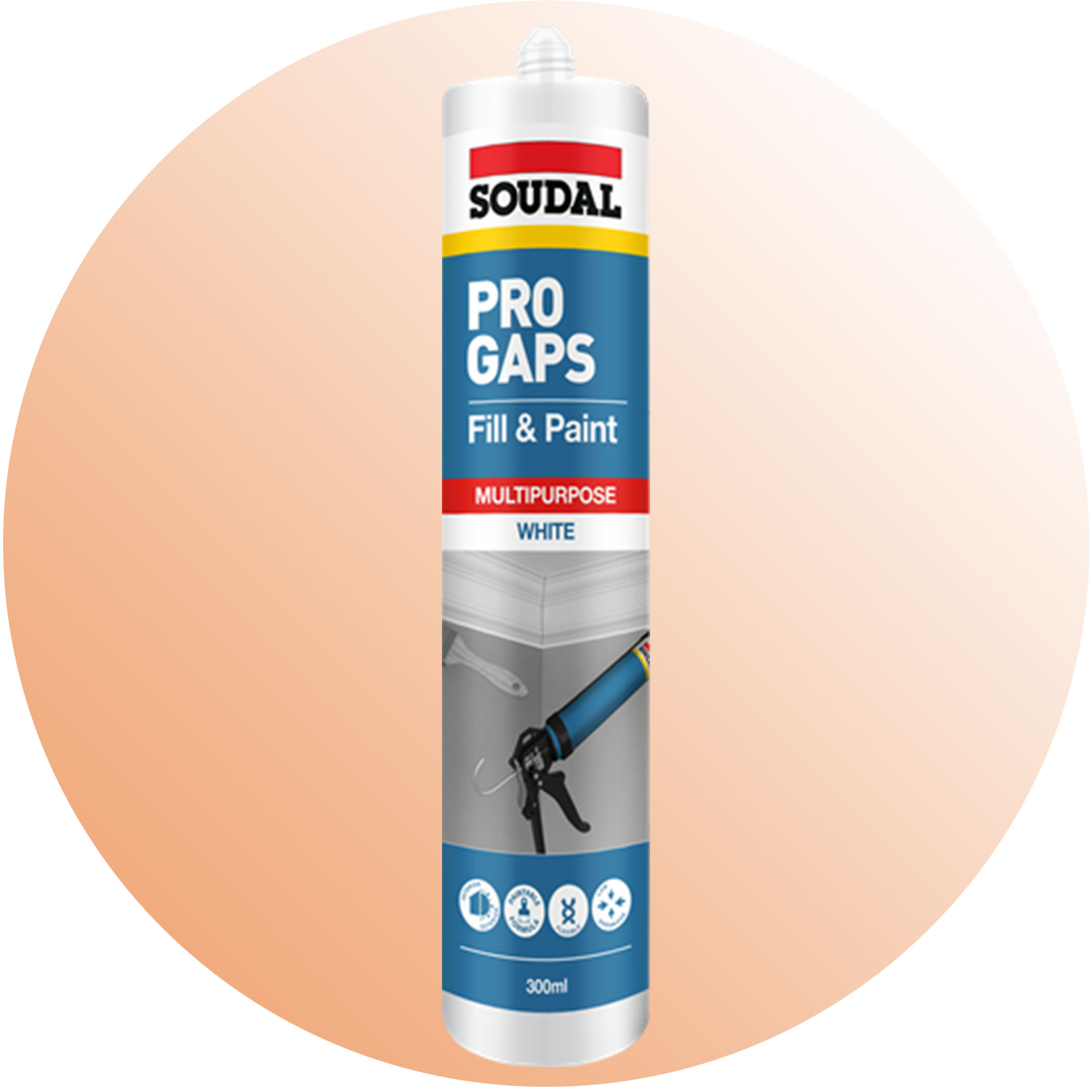 Soudal Pro Gaps Fill and Paint Gap Filler - Product Image