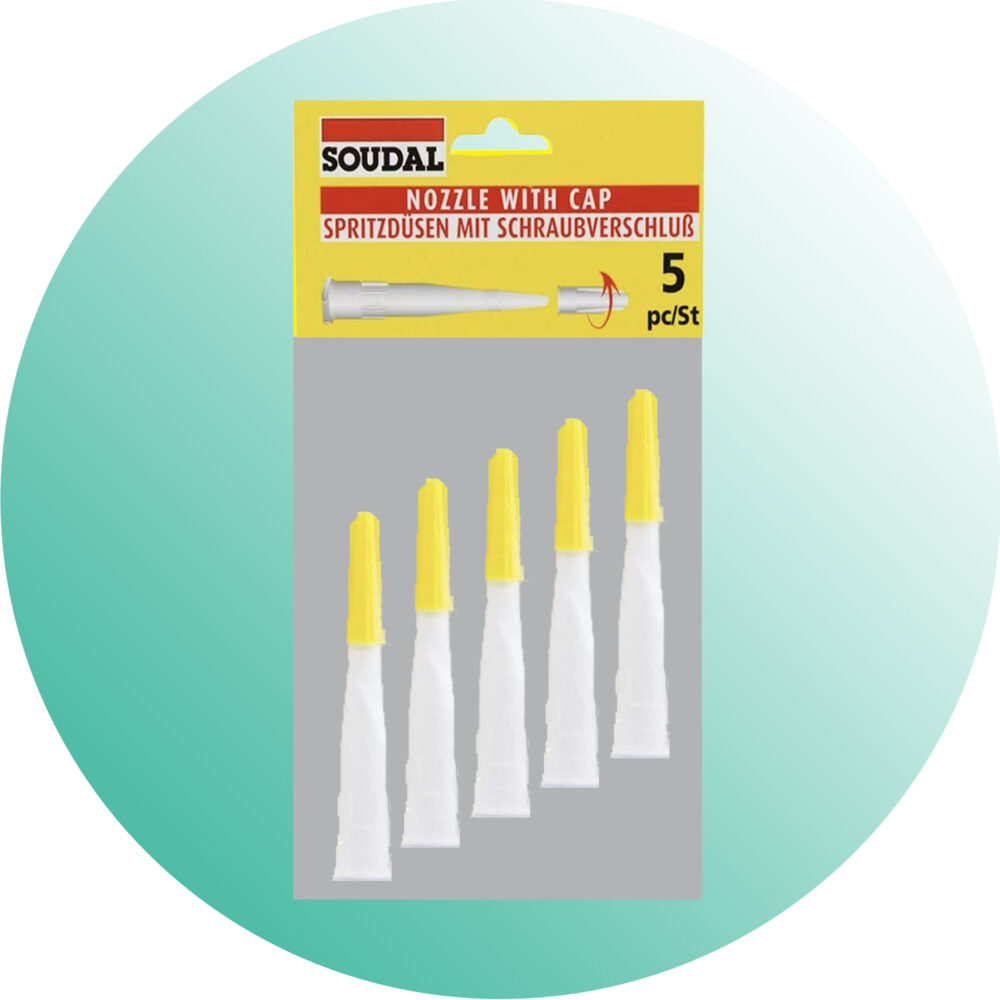Soudal Nozzle with Cap - 5 Pack - Product Image