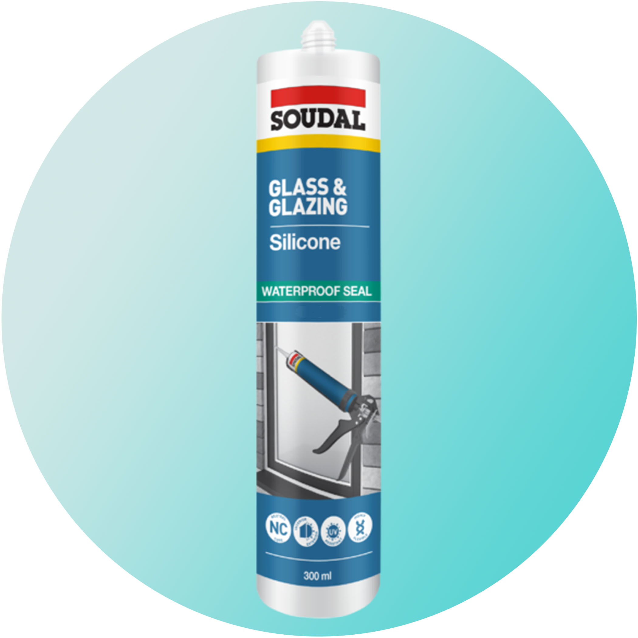 Soudal Glass and Glazing Silicone - Product Image