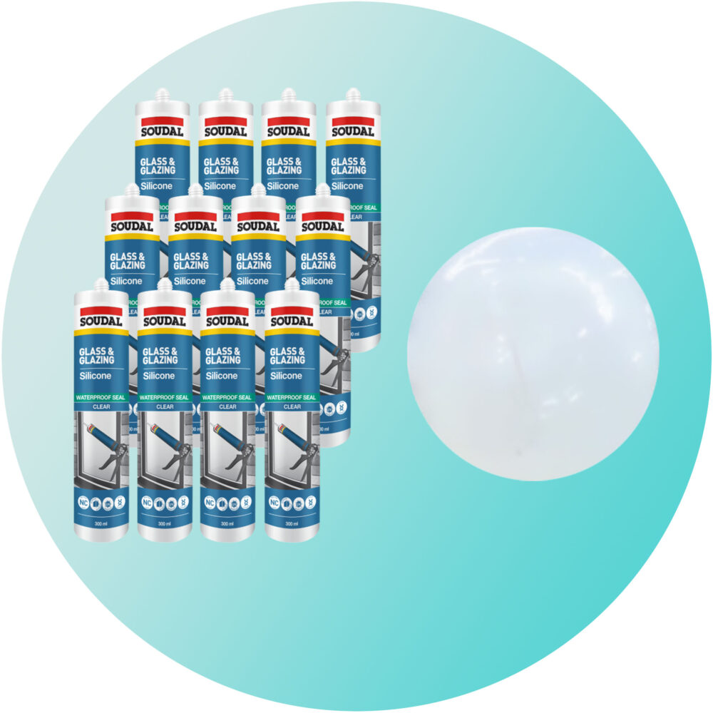 Soudal Glass and Glazing Silicone - Clear 12 Pack Variation Image