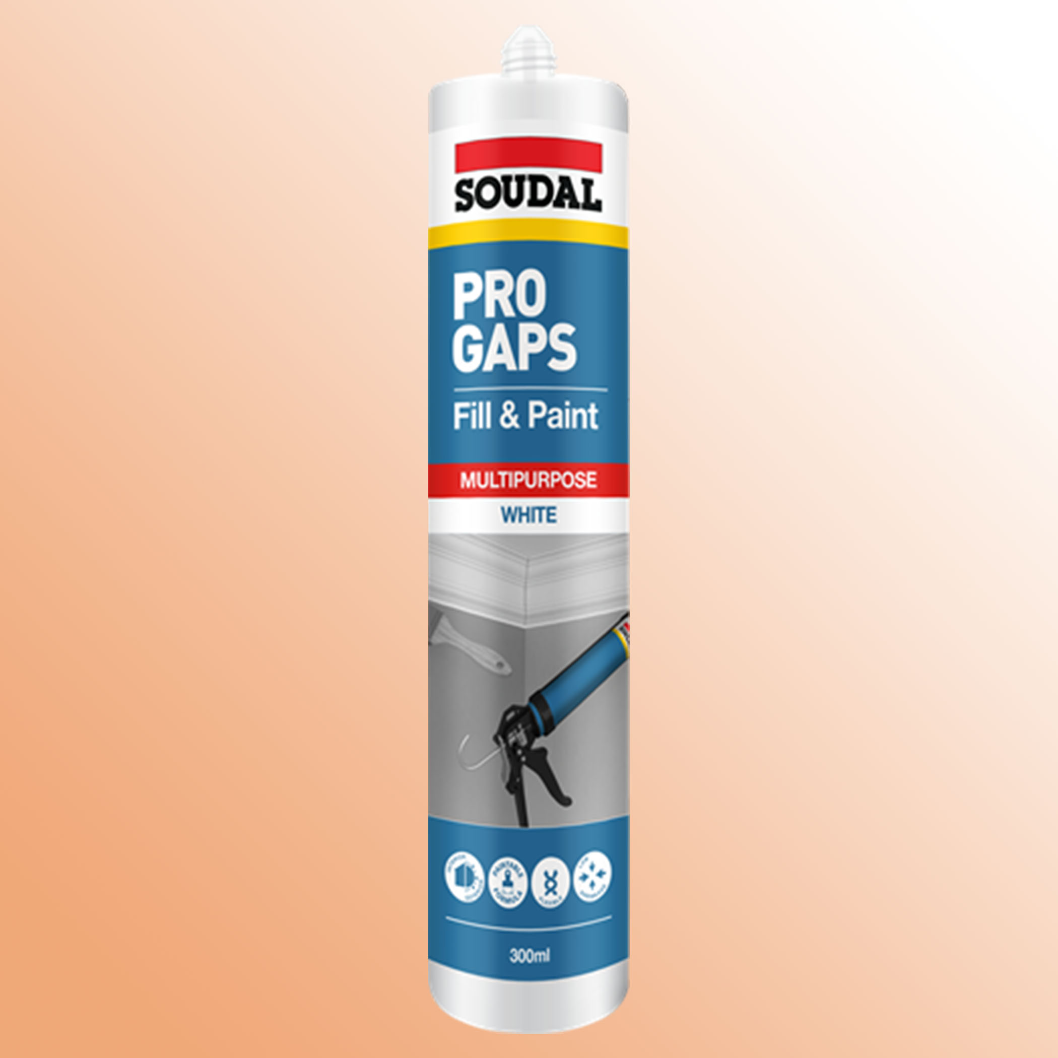 Soudal Pro Gaps Fill and Paint Multipurpose Gap Filler - Product Image