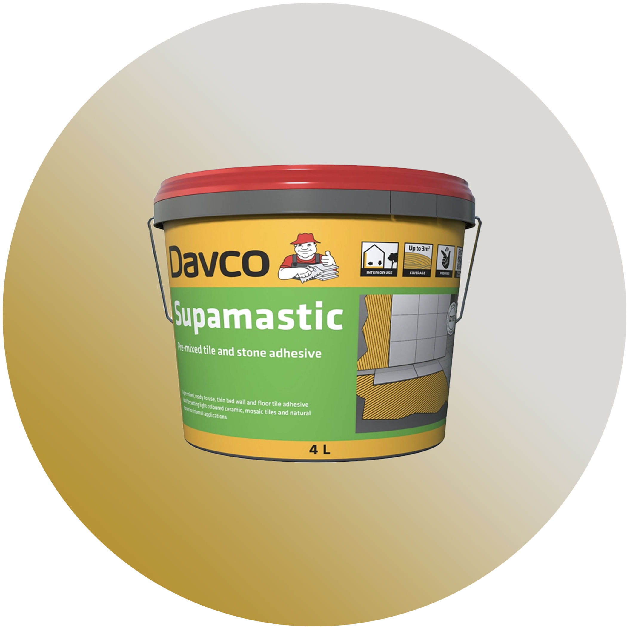 Davco Supamastic Premixed Tile and Stone Adhesive - 4L Variation Image