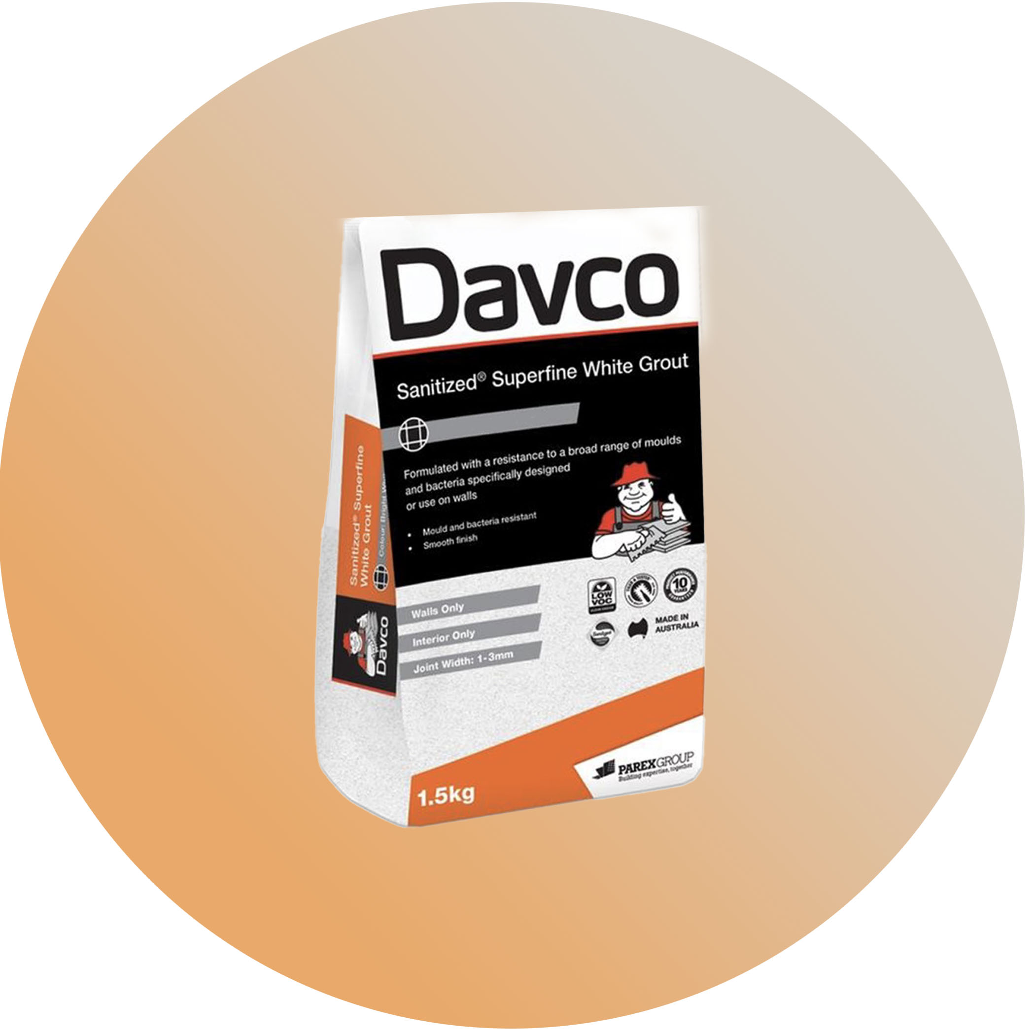 Davco Superfine White Grout - 1.5kg Variation Image