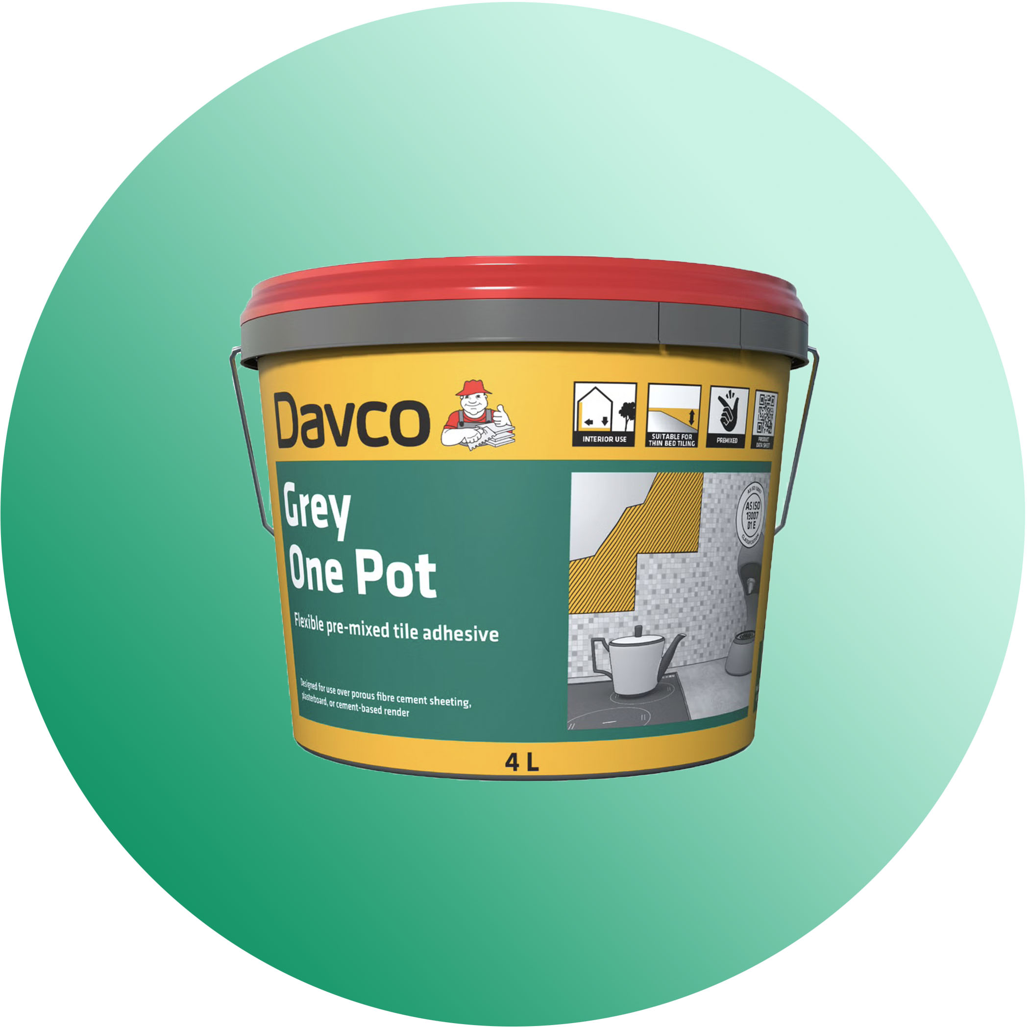 Davco Grey One Pot - Pre-mixed Tile Adhesive - 4L Variation Image