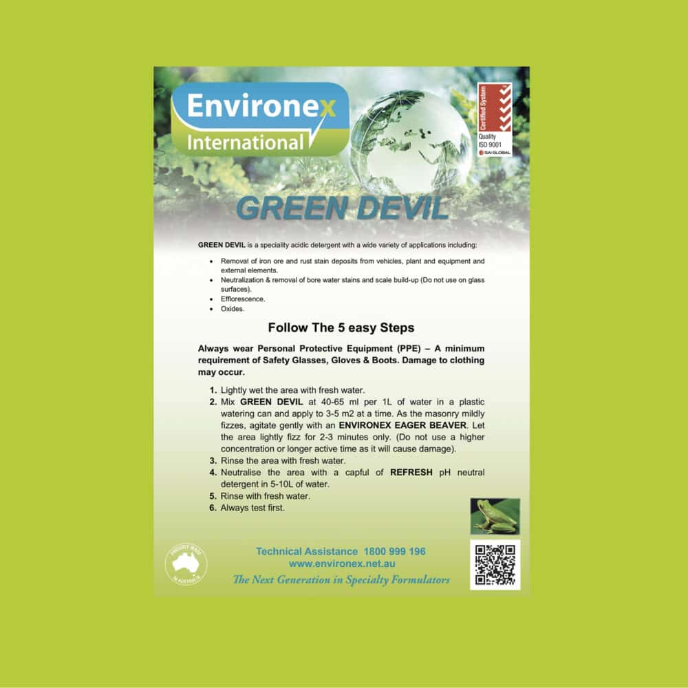 Environex Green Devil Acidic Detergent - Product Image