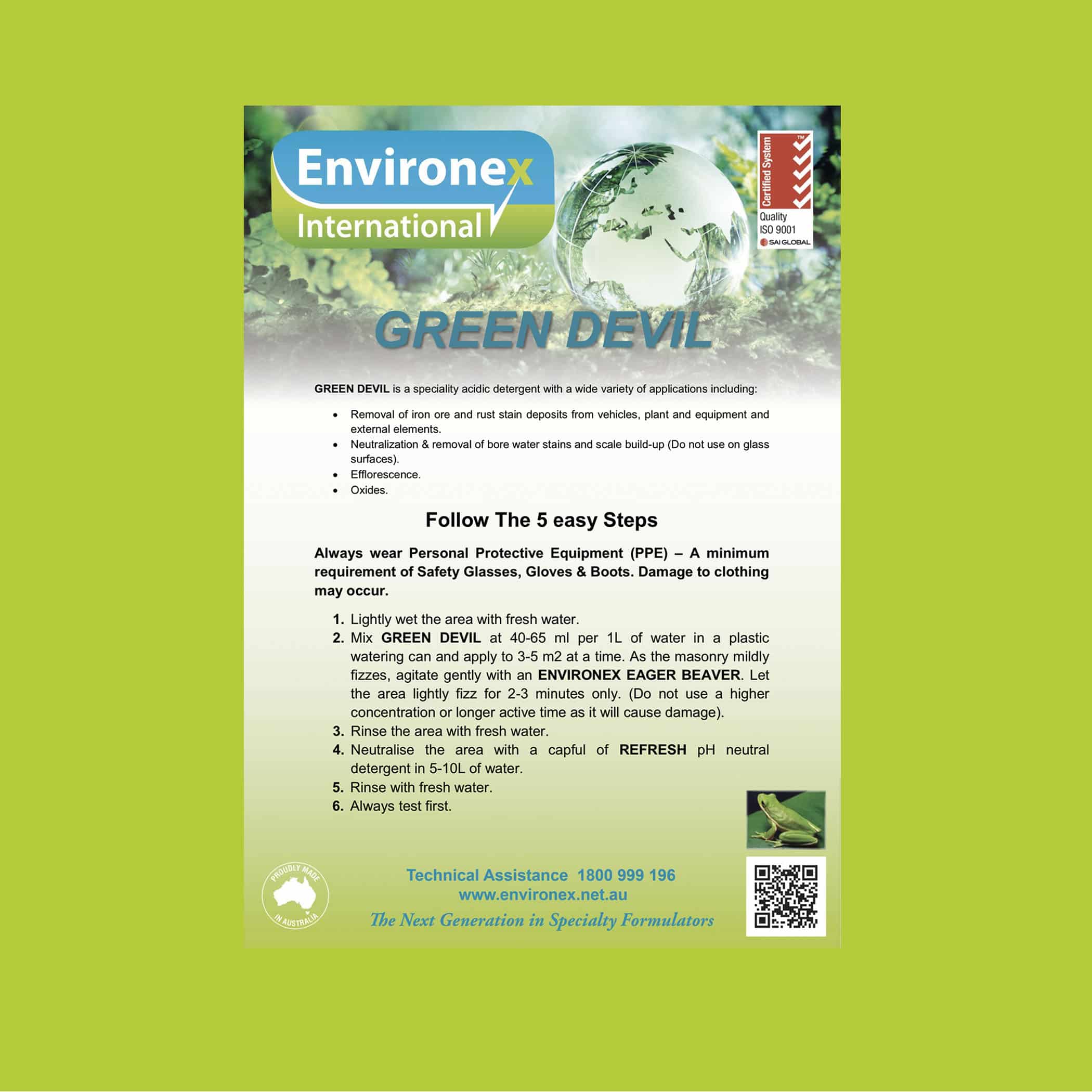Environex Green Devil Acidic Detergent - Product Image