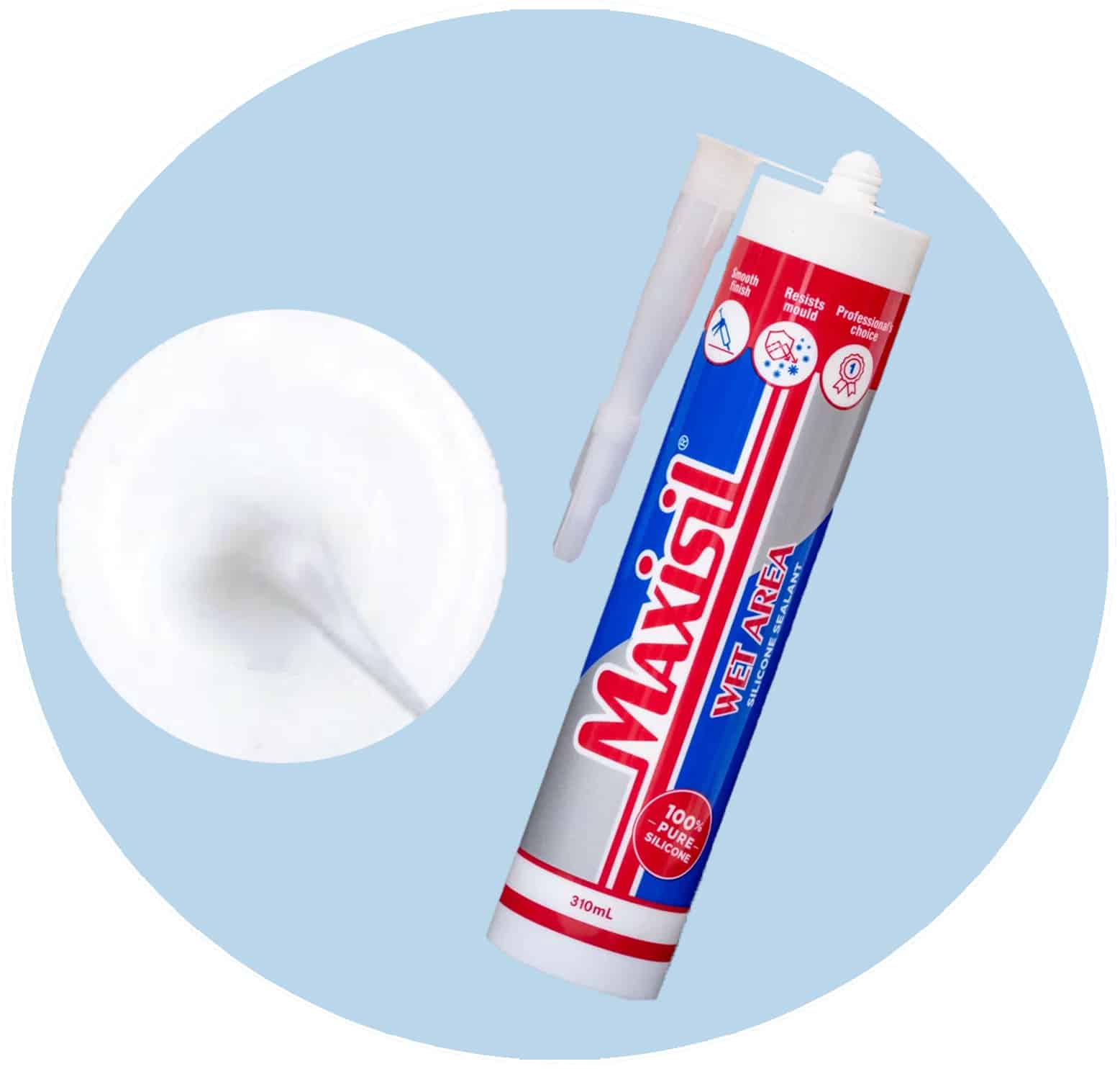 Maxisil A Wet Area Silicone Sealant - A80 Matt White - Single Item Variation