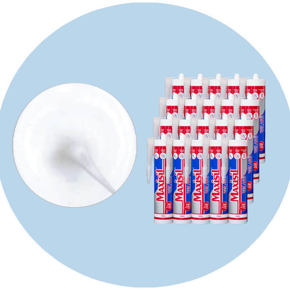 Maxisil A Wet Area Silicone Sealant - A2 White - Box of 20 Variation