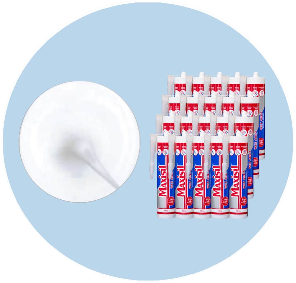 Maxisil A Wet Area Silicone Sealant - A80 Matte White - Box of 20 Variation