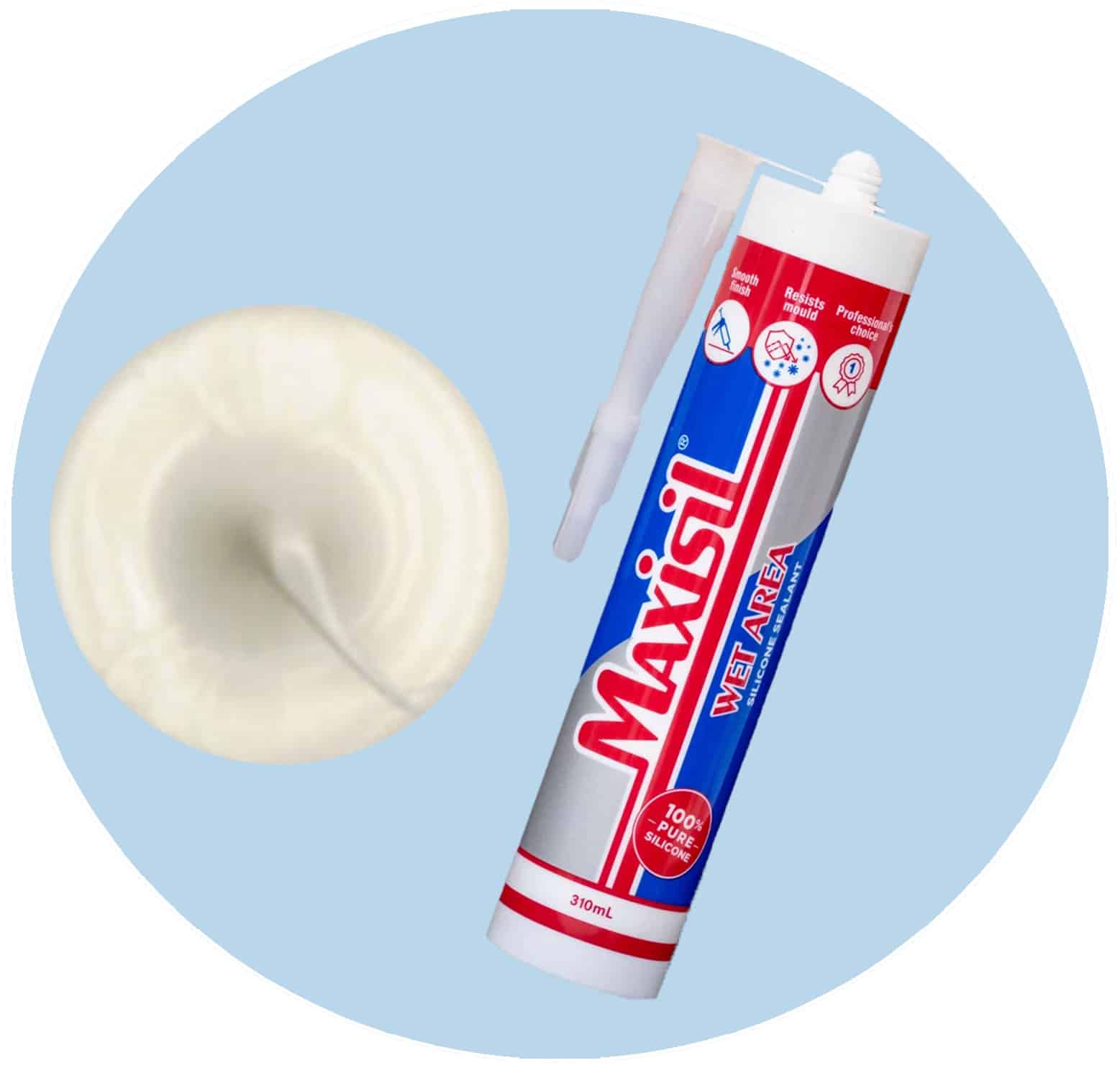 Maxisil A Wet Area Silicone Sealant - A17 Alabaster - Single Item Variation