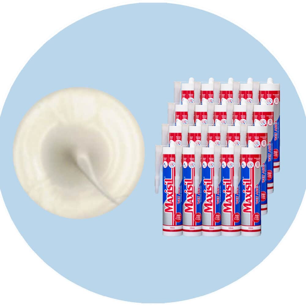 Maxisil A Wet Area Silicone Sealant - A17 Alabaster - Box of 20 Variation