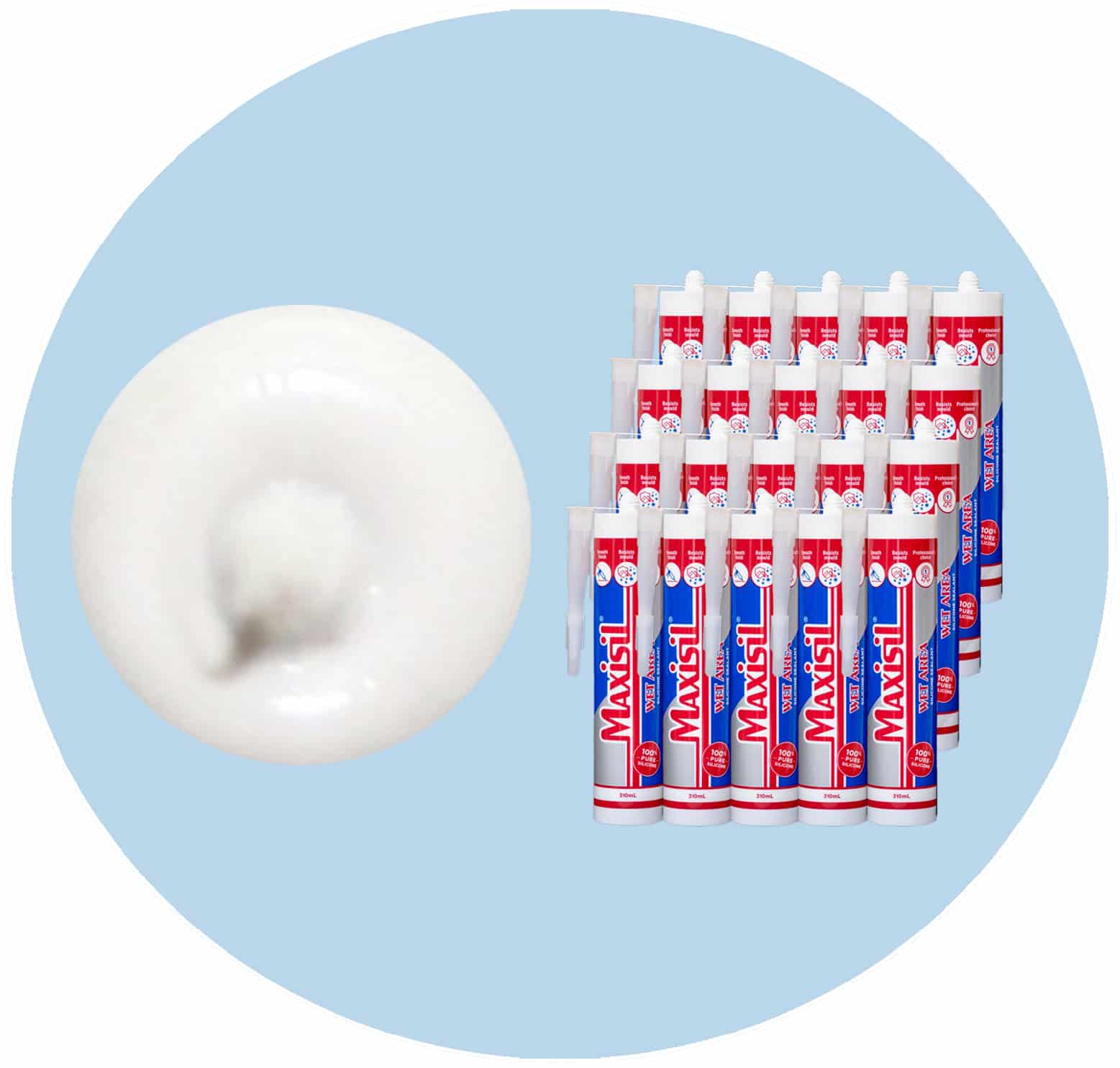 Maxisil A Wet Area Silicone Sealant - A18 Stone - Box of 20 Variation