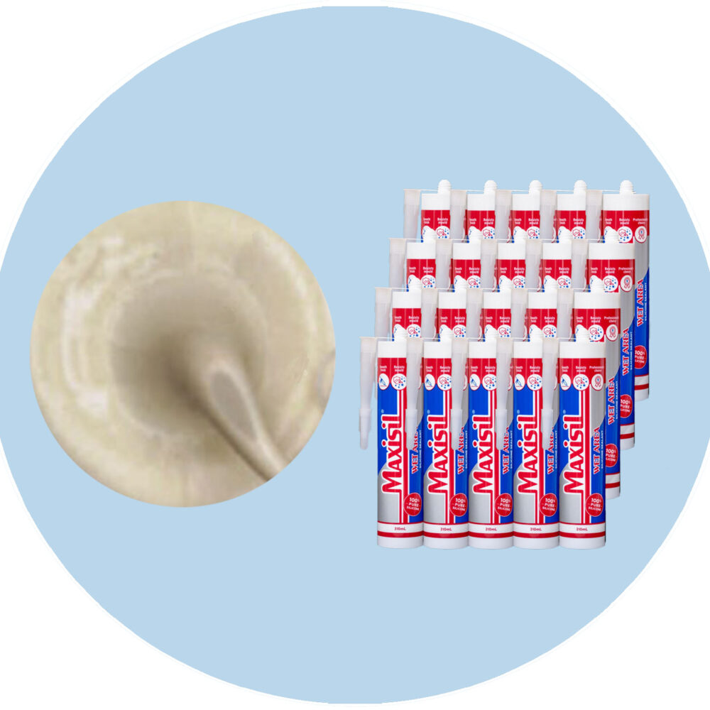 Maxisil A Wet Area Silicone Sealant - A22 Canvas - Box of 20 Variation