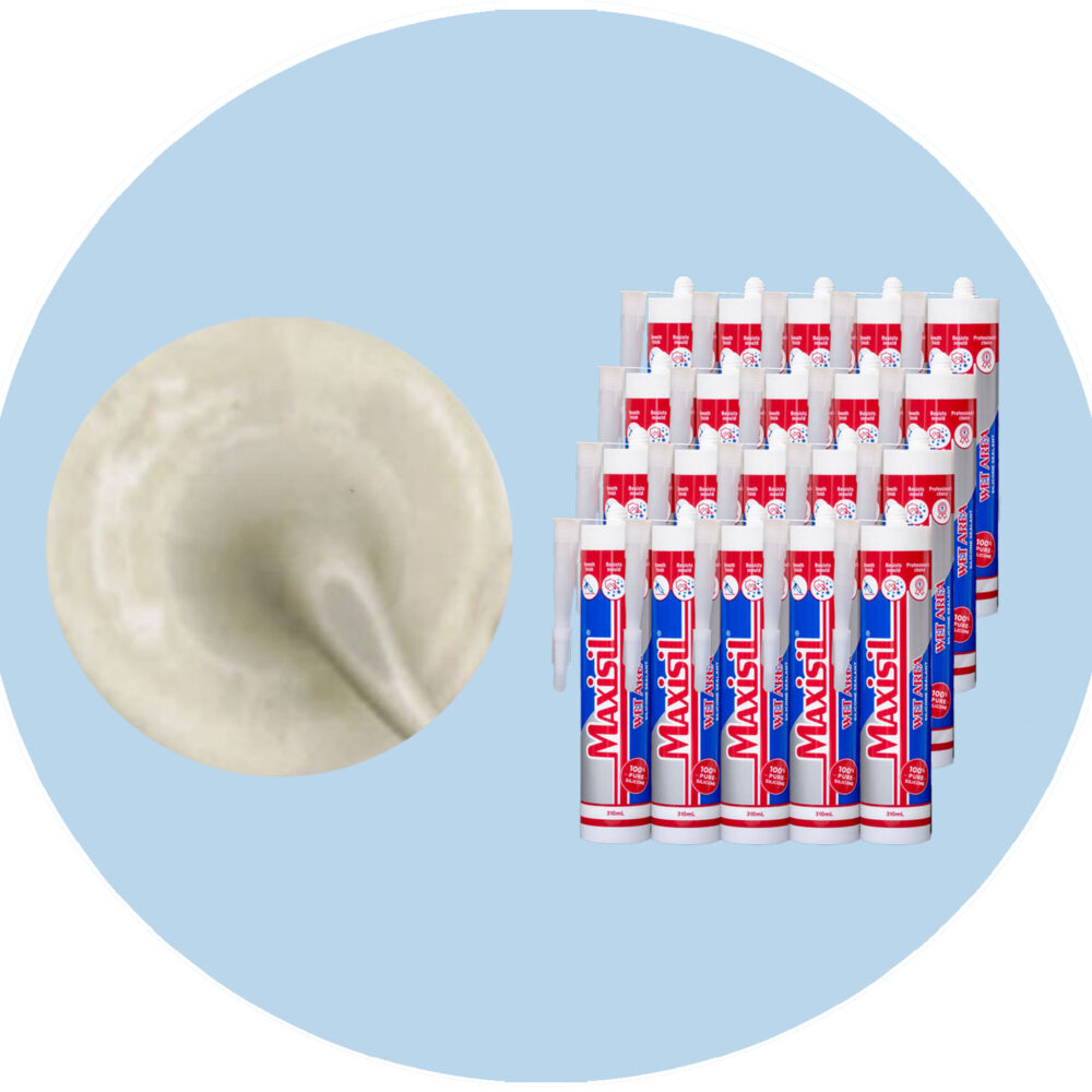 Maxisil A Wet Area Silicone Sealant - A49 Cashmere - Box of 20 Variation
