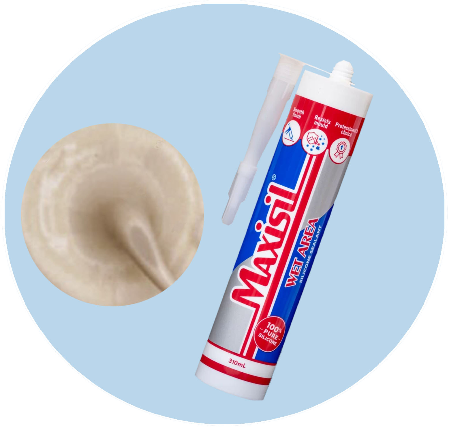 Maxisil A Wet Area Silicone Sealant - A20 Travertine - Single Item Variation