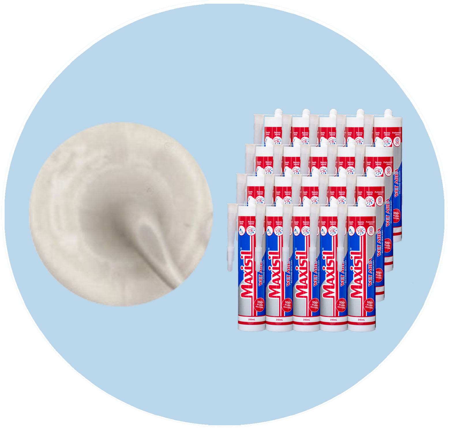 Maxisil A Wet Area Silicone Sealant - A72 Taupe - Box of 20 Variation
