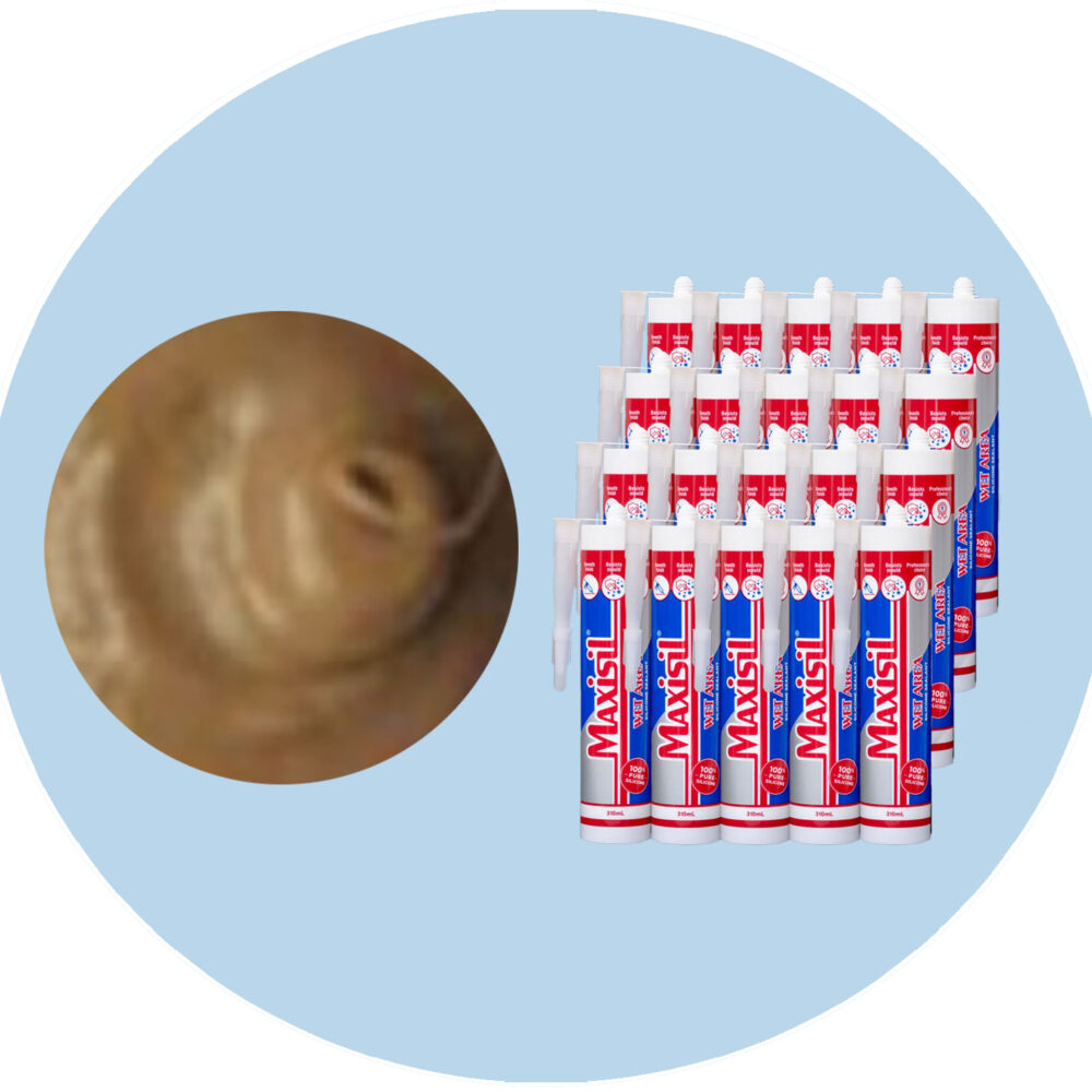 Maxisil A Wet Area Silicone Sealant - A60 Mocha - Box of 20 Variation