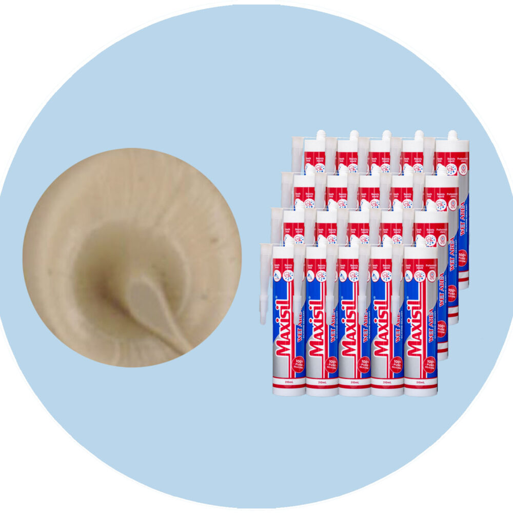Maxisil A Wet Area Silicone Sealant - A23 Mid Beige - Box of 20 Variation
