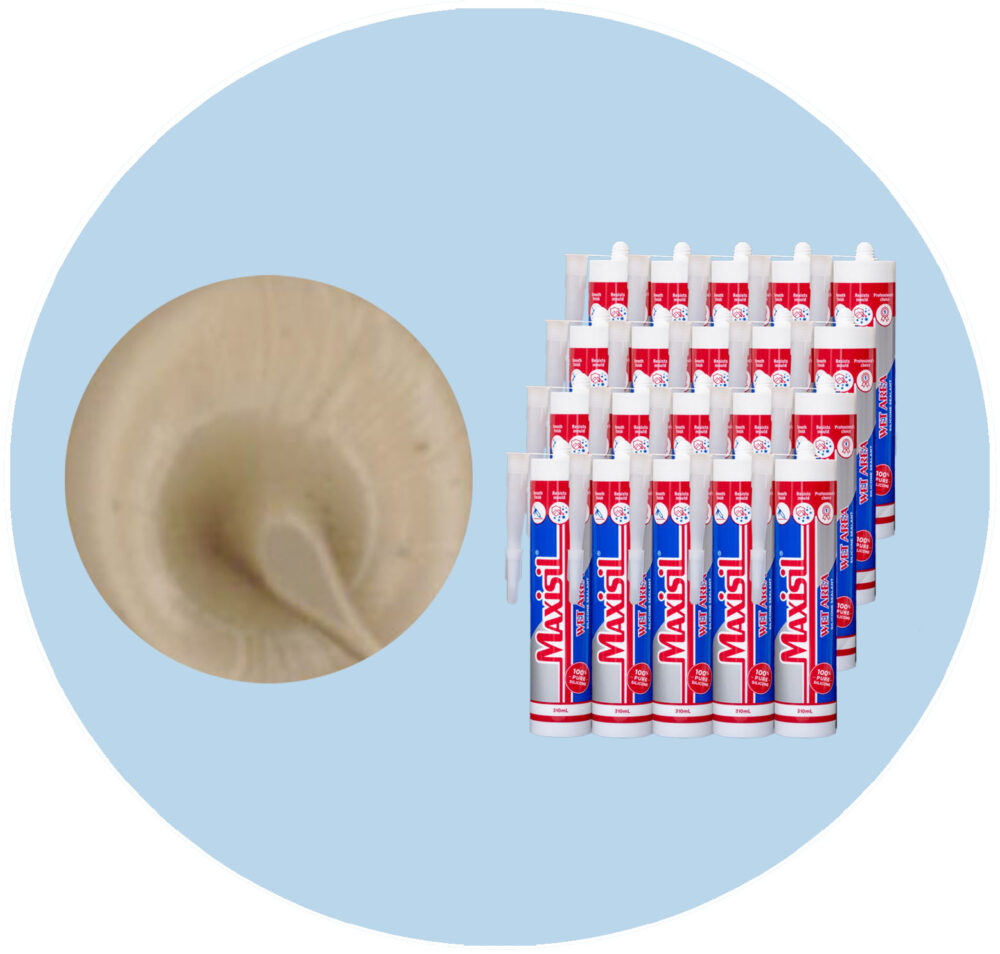 Maxisil A Wet Area Silicone Sealant - A23 Mid Beige - Box of 20 Variation
