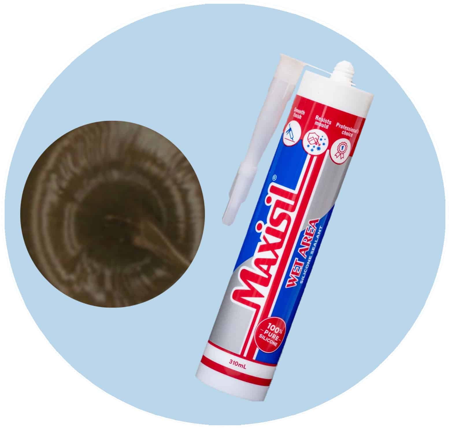 Maxisil A Wet Area Silicone Sealant - A28 Brown - Single Item Variation