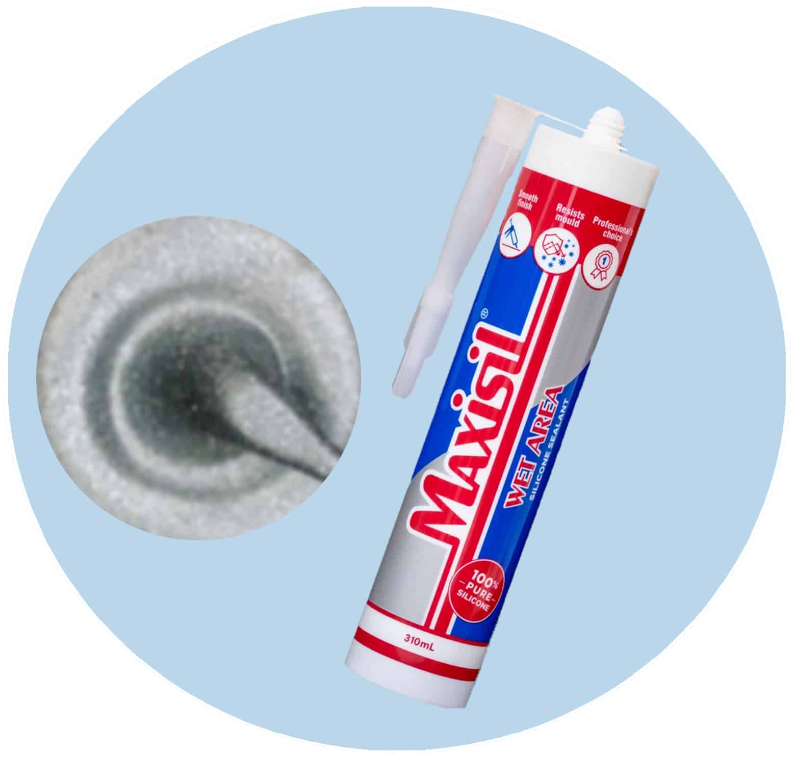 Maxisil A Wet Area Silicone Sealant - A15 Aluminium - Single Item Variation