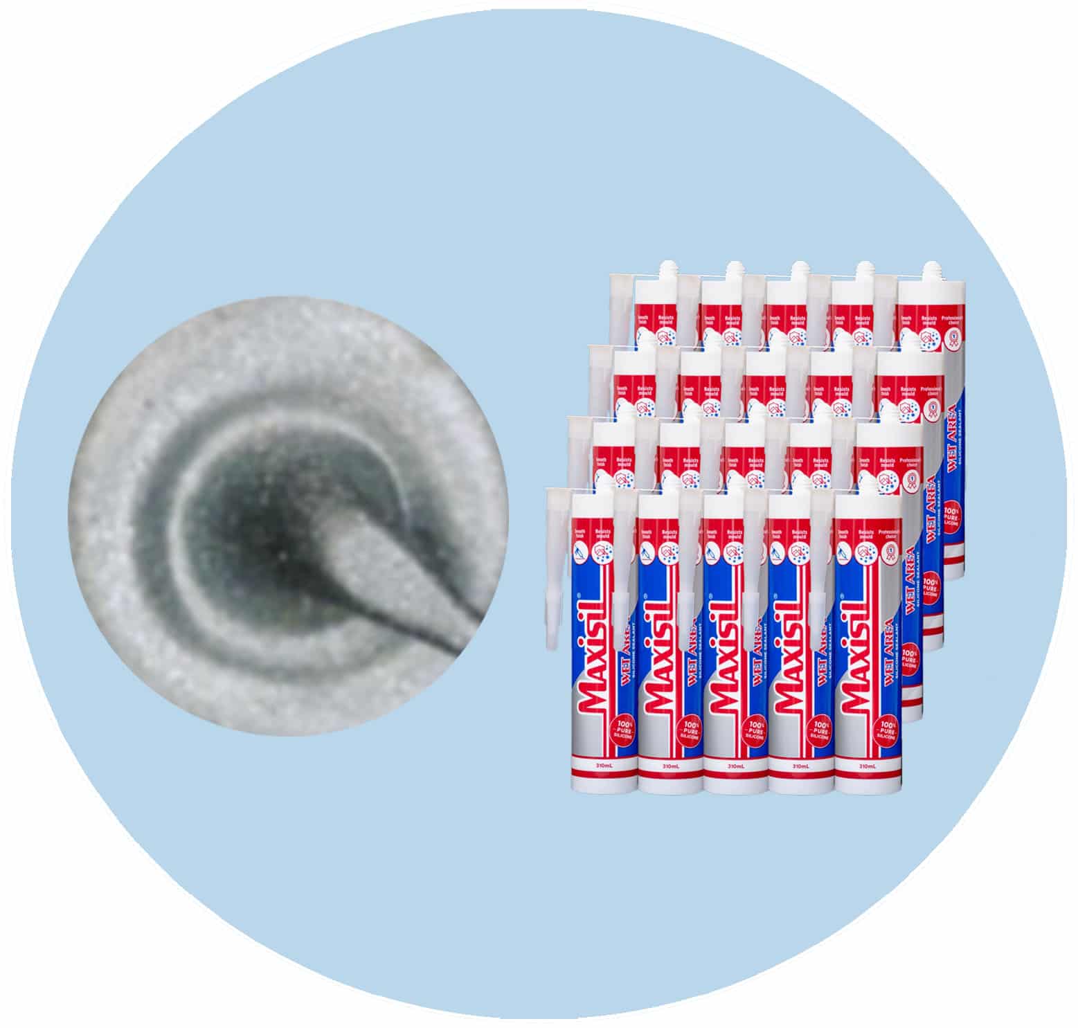 Maxisil A Wet Area Silicone Sealant - A15 Aluminium - Box of 20 Variation