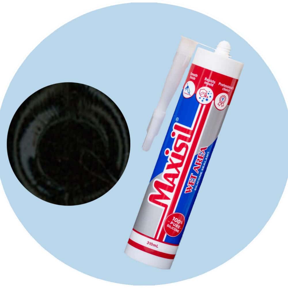 Maxisil A Wet Area Silicone Sealant - A16 Black - Single Item Variation