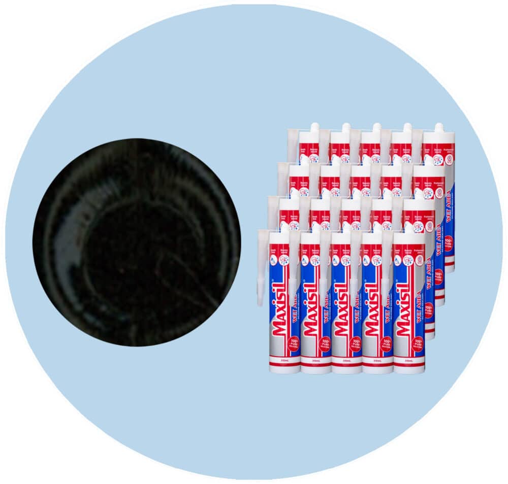 Maxisil A Wet Area Silicone Sealant - A16 Black - Box of 20 Variation