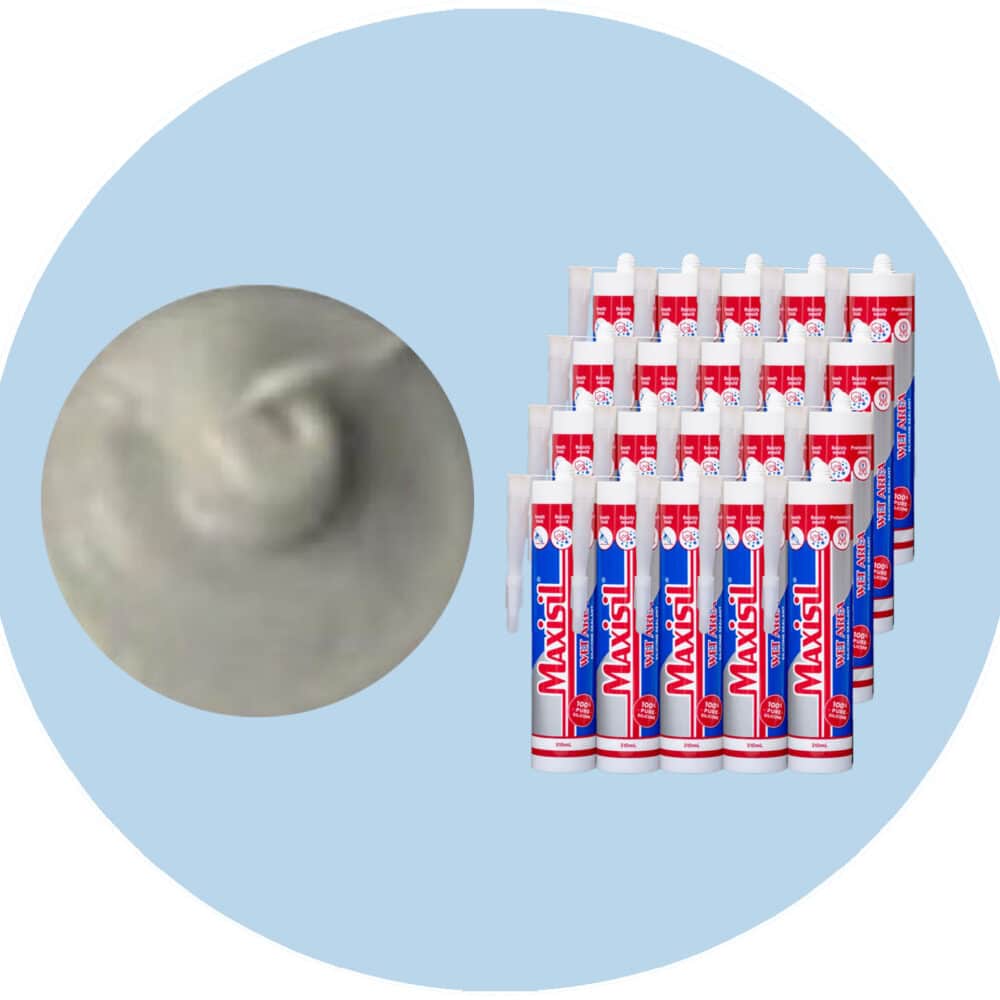 Maxisil A Wet Area Silicone Sealant - A4 Light Grey - Box of 20 Variation