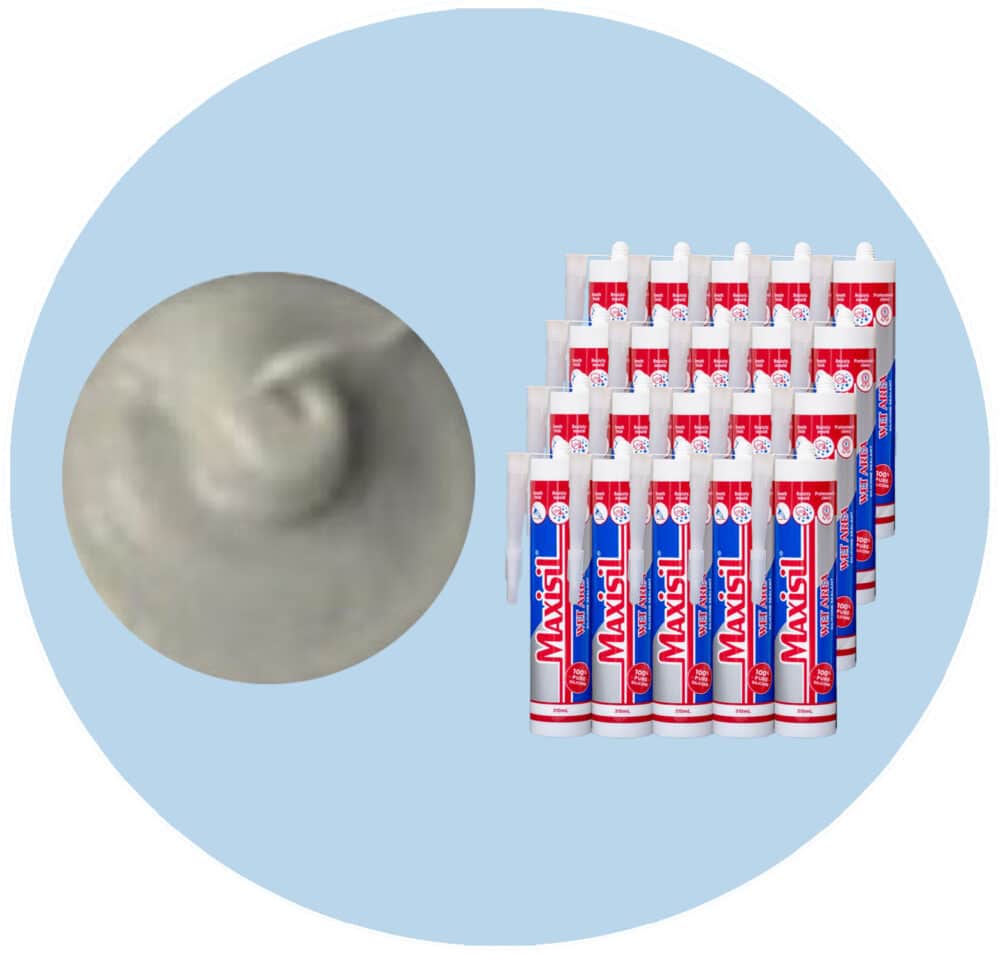 Maxisil A Wet Area Silicone Sealant - A81 Matte Light Grey - Box of 20 Variation