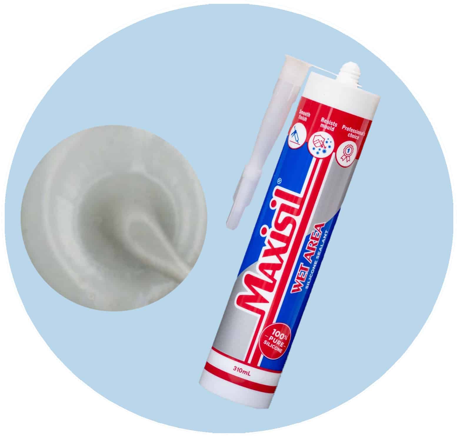 Maxisil A Wet Area Silicone Sealant - A82 Matte Mid Grey - Single Item Variation