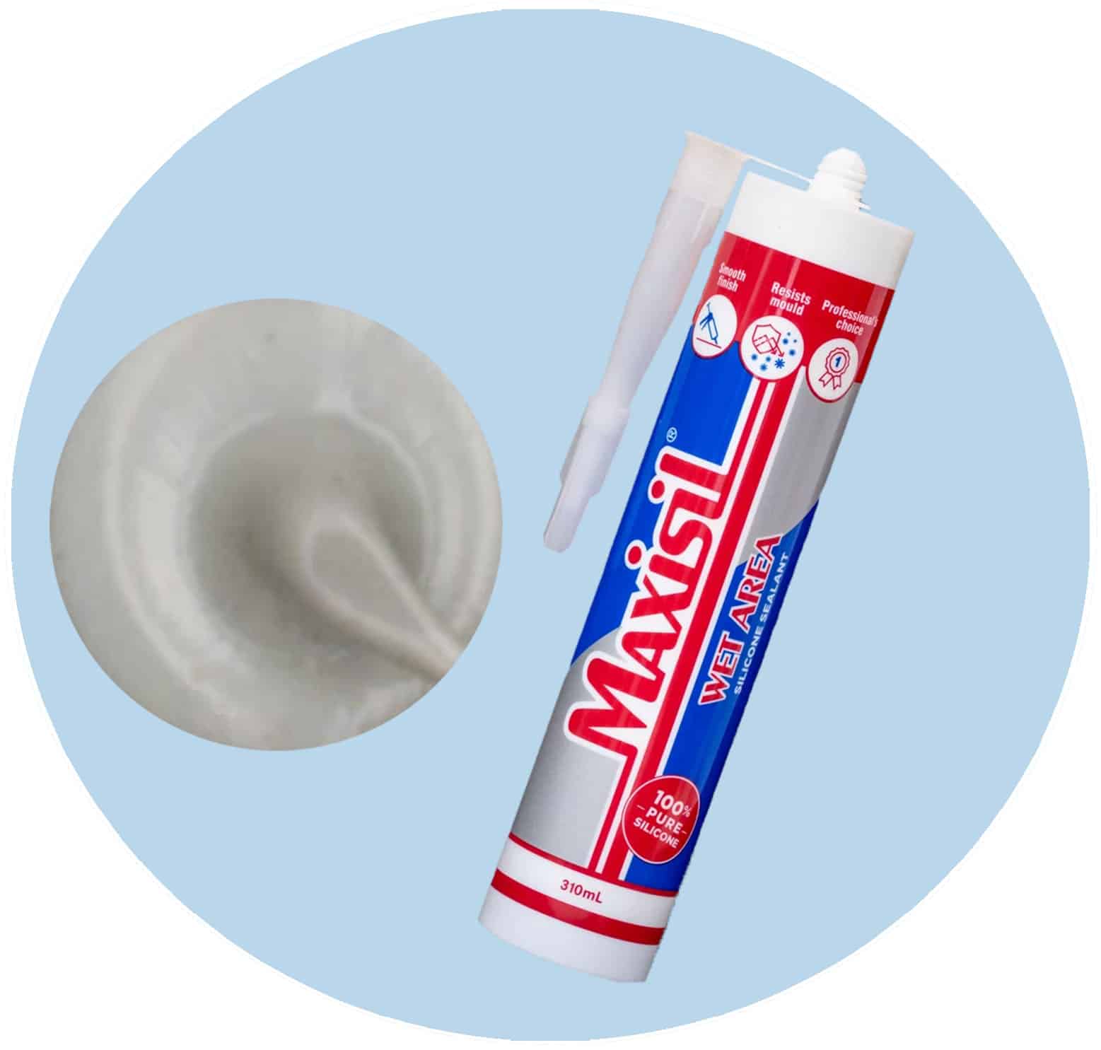Maxisil A Wet Area Silicone Sealant - A9 Platinum - Single Item Variation