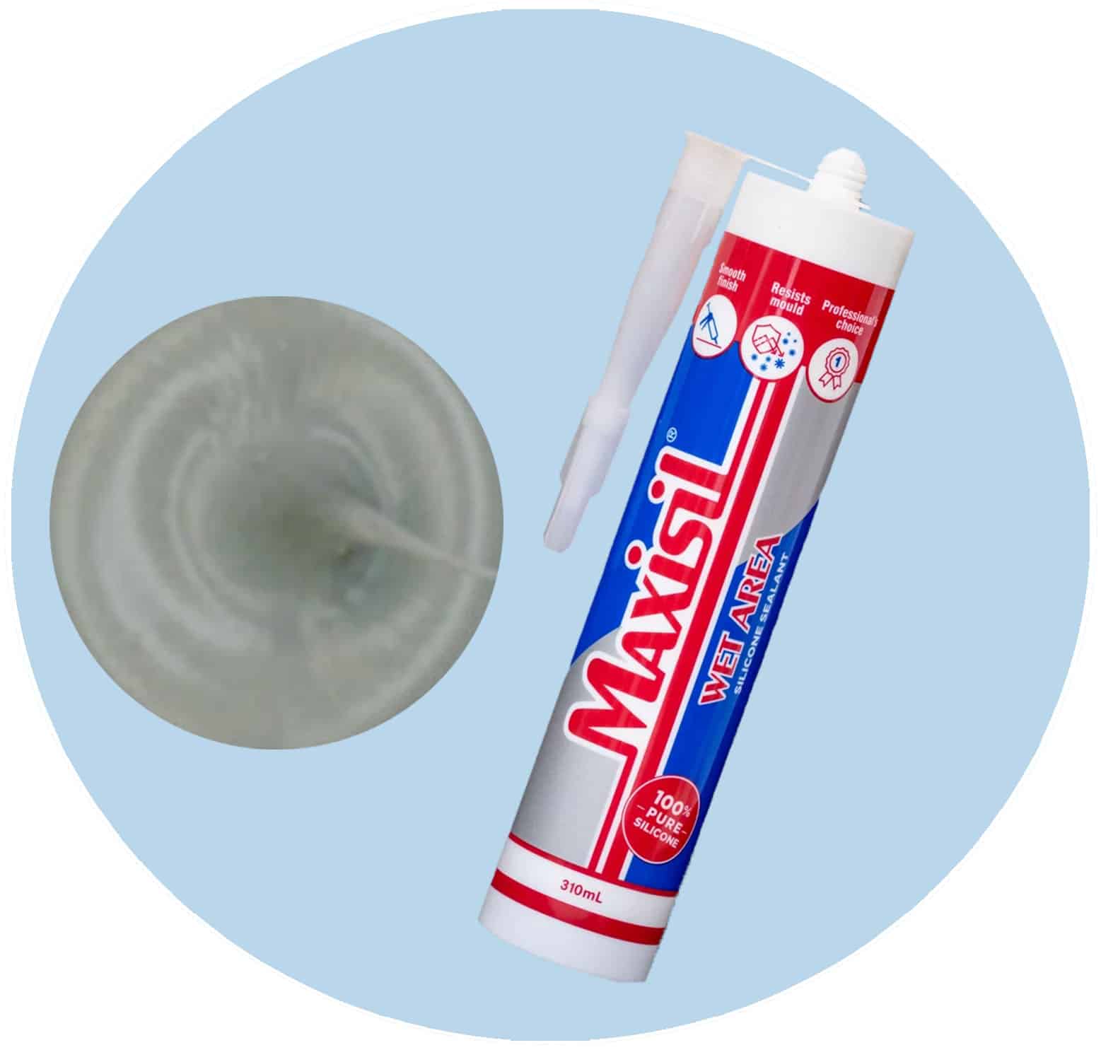 Maxisil A Wet Area Silicone Sealant - A10 Grey - Single Item Variation