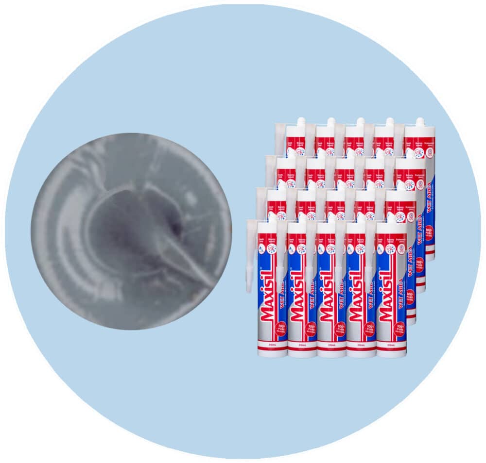 Maxisil A Wet Area Silicone Sealant - A8 Pewter Grey - Box of 20 Variation