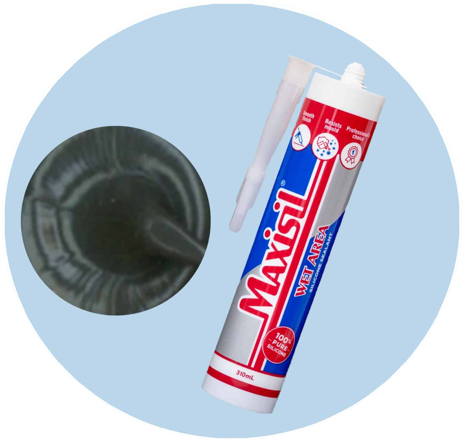 Maxisil A Wet Area Silicone Sealant - A13 Anthracite - Single Item Variation