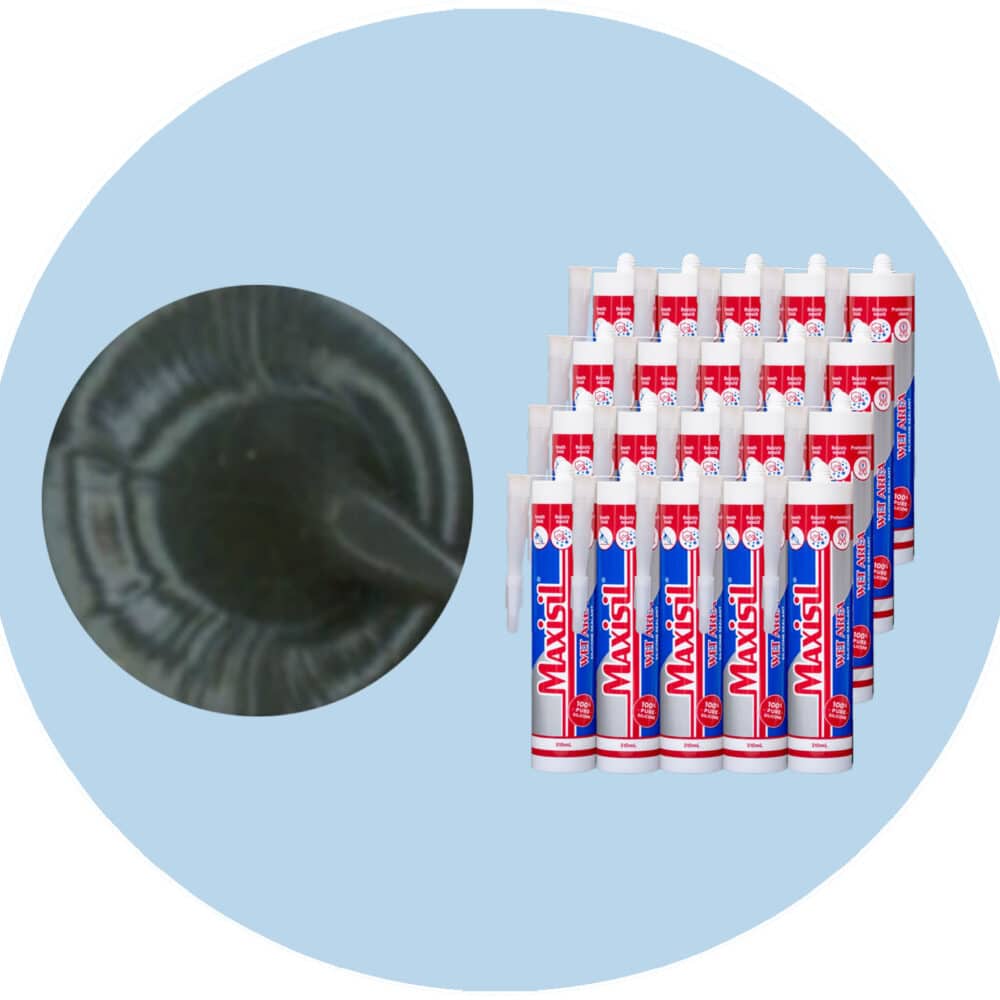 Maxisil A Wet Area Silicone Sealant - A84 Matte Anthracite - Box of 20 Variation