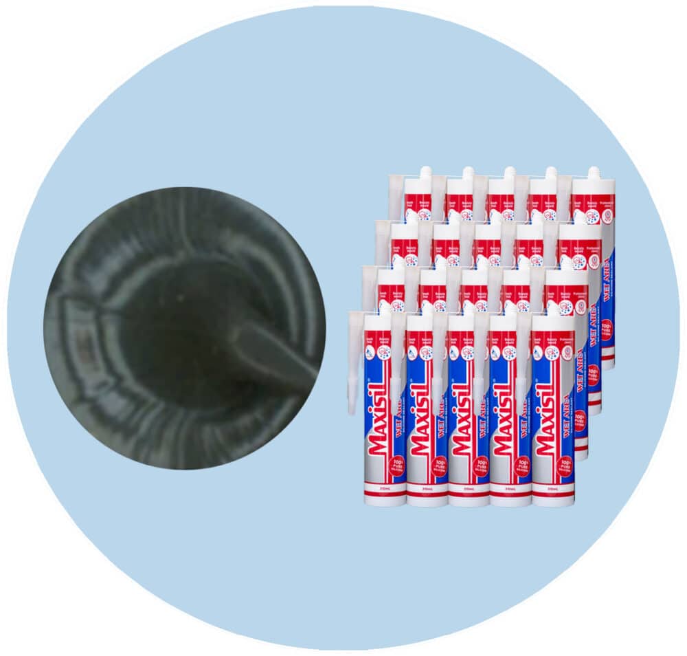 Maxisil A Wet Area Silicone Sealant - A13 Anthracite - Box of 20 Variation
