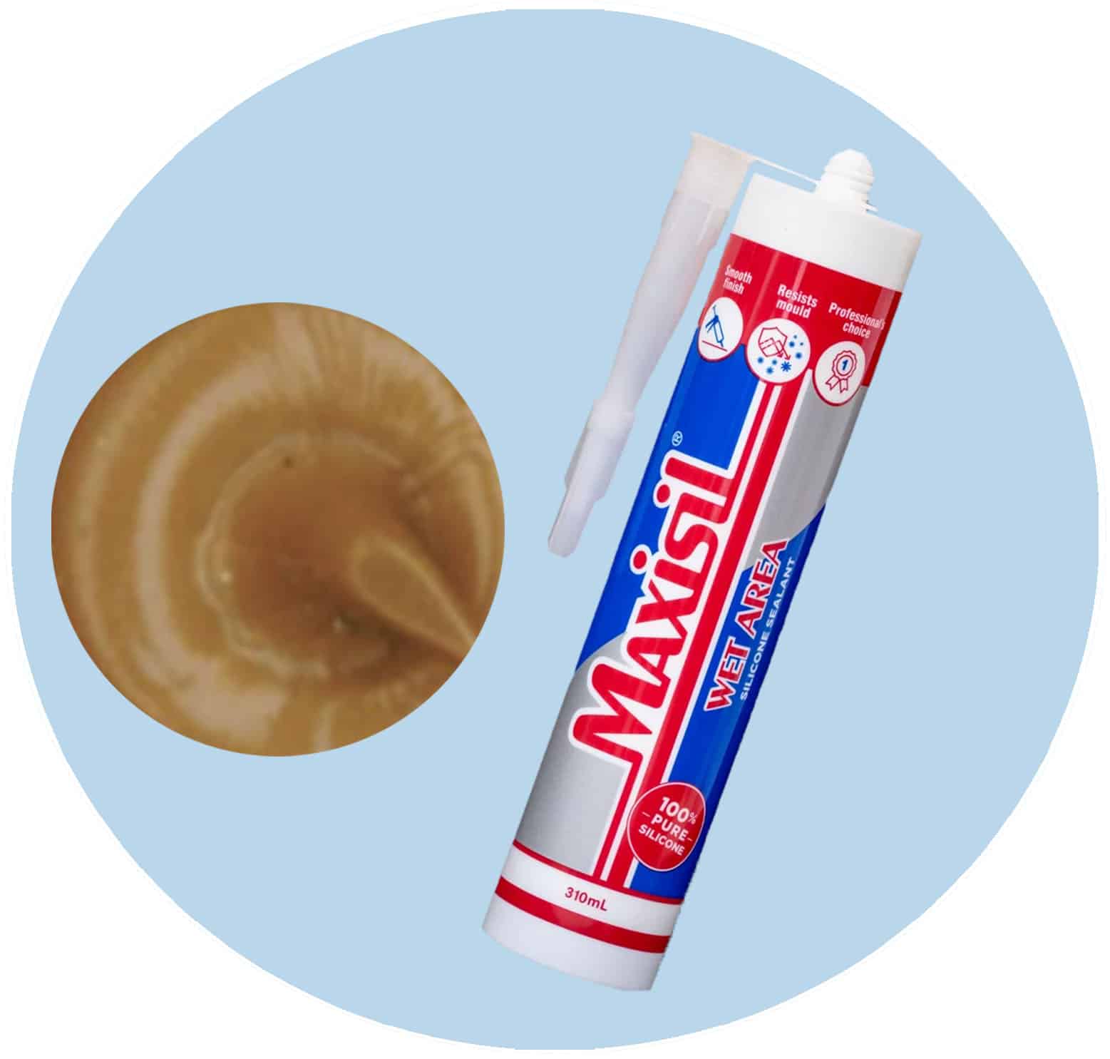 Maxisil A Wet Area Silicone Sealant - A27 Mid Brown - Single Item Variation