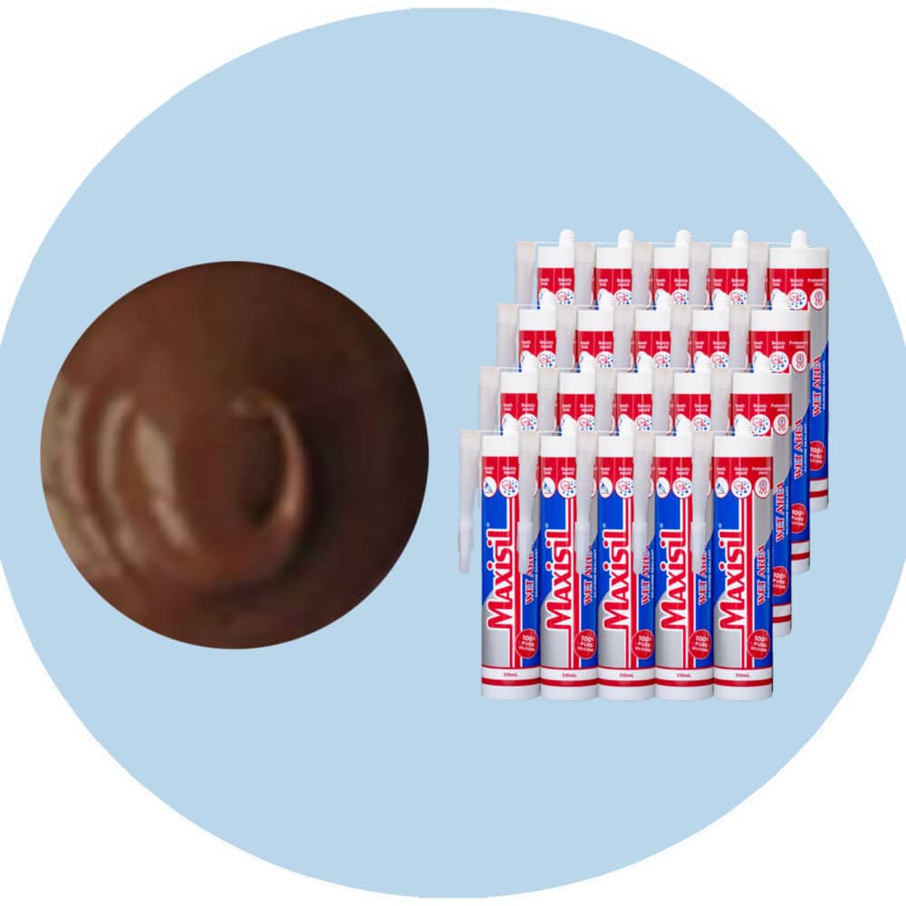 Maxisil A Wet Area Silicone Sealant - A61 Deep Terracotta - Box of 20 Variation