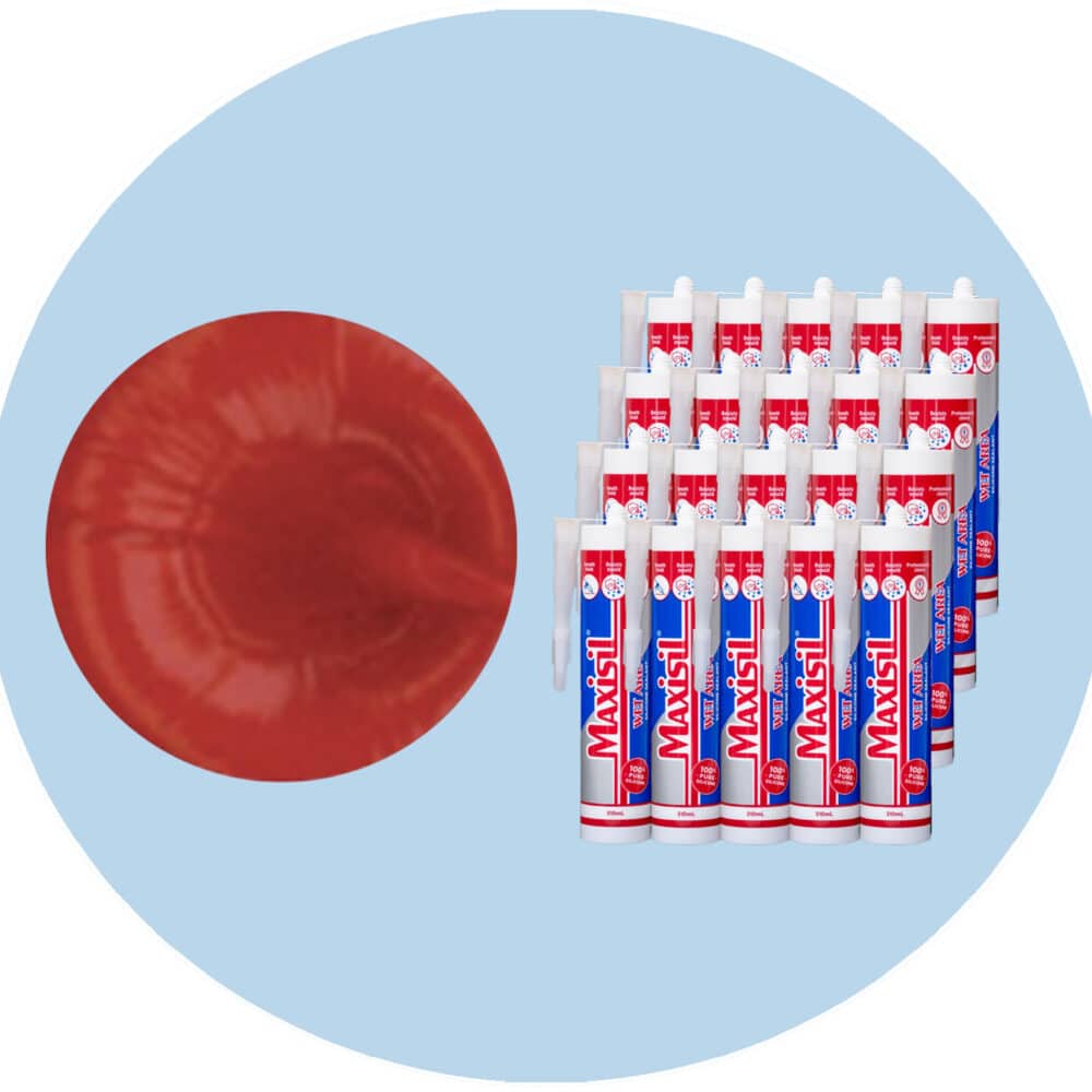 Maxisil A Wet Area Silicone Sealant - A33 Red - Box of 20 Variation