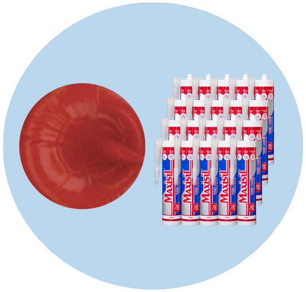Maxisil A Wet Area Silicone Sealant - A33 Red - Box of 20 Variation