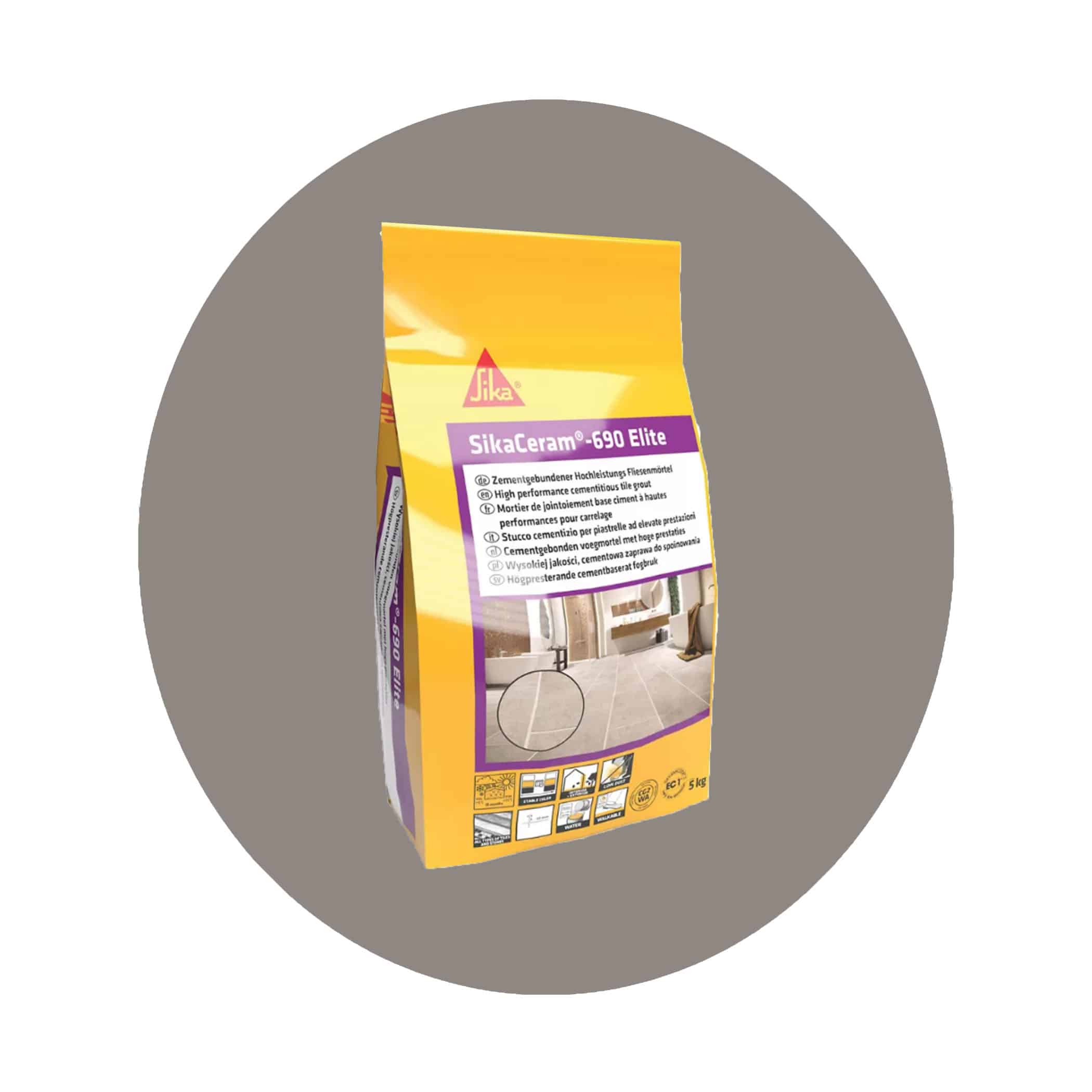 SikaCeram-690 Elite Grout - 5kg Ash #21 Variation Image