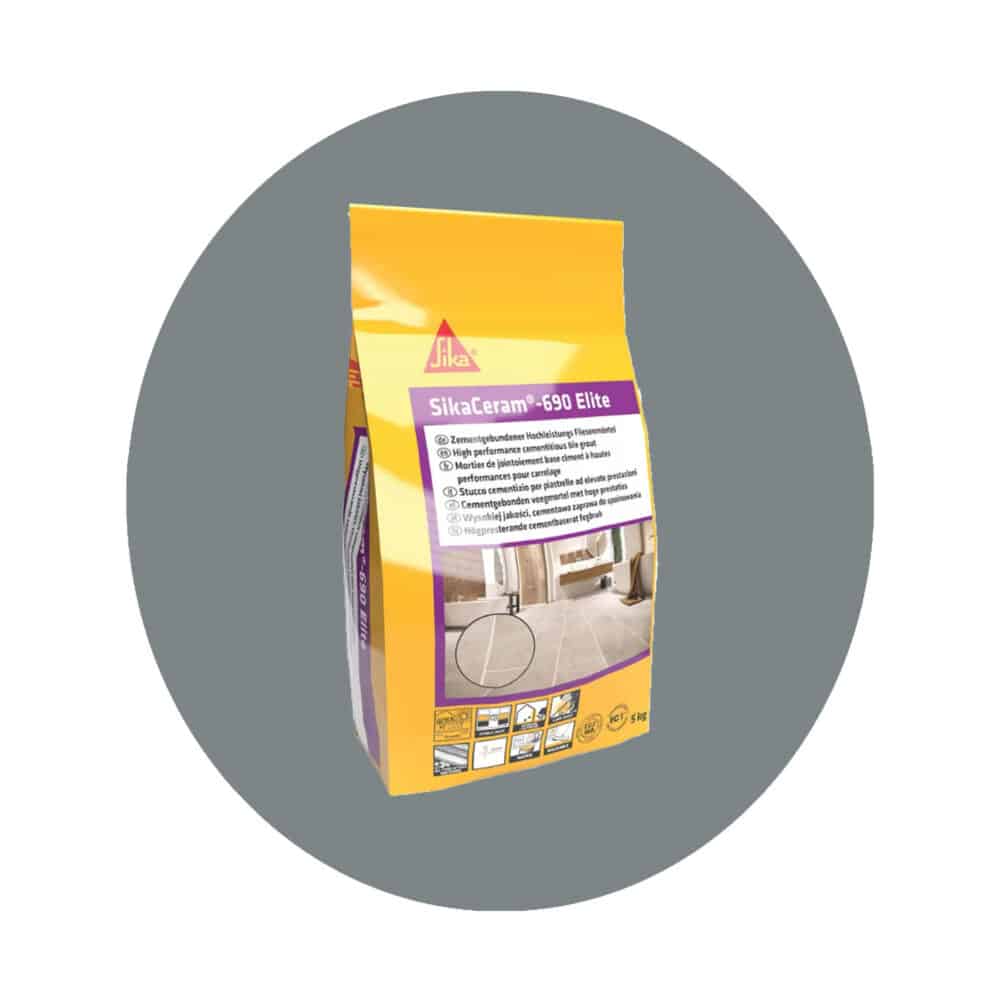 SikaCeram-690 Elite Grout - 5kg Platinum Grey #25 Variation Image