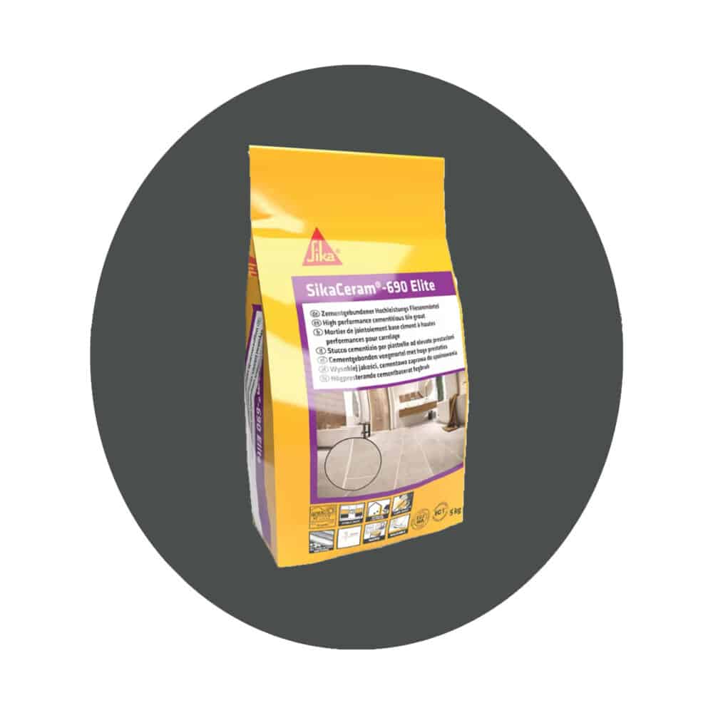 SikaCeram-690 Elite Grout - 5kg Dark Grey #28 Variation Image