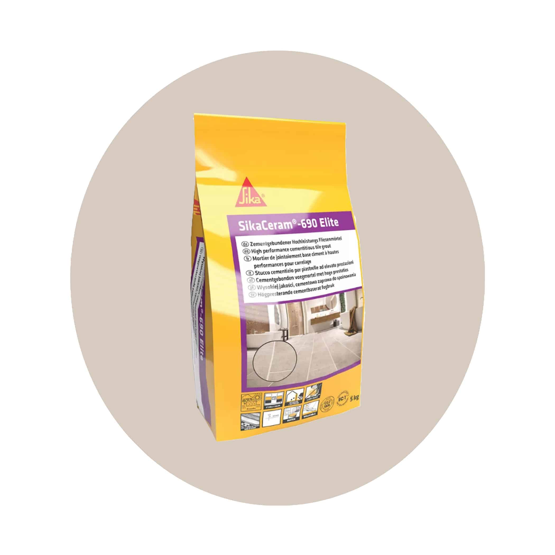 SikaCeram-690 Elite Grout - 5kg Sandstone #49 Variation Image